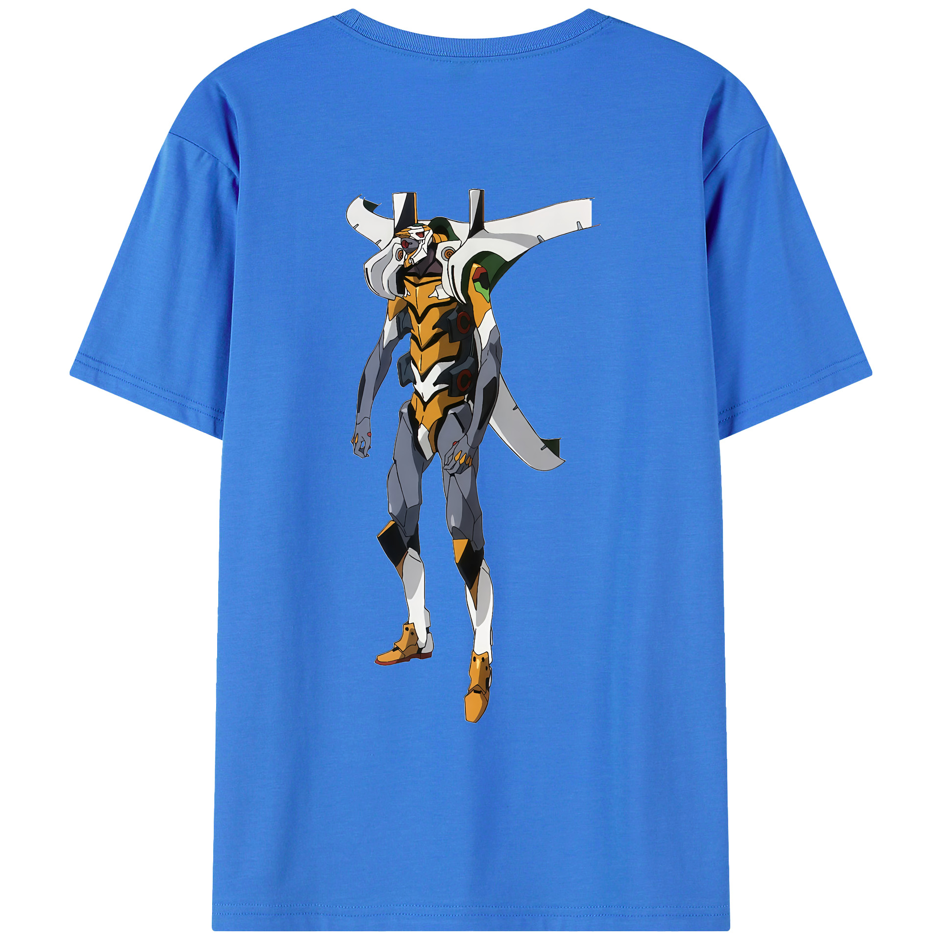 （画像用） EVA 新世紀エヴァンゲリオン 綿100％ メンズ半袖Tシャツ（バックプリント） 通気性