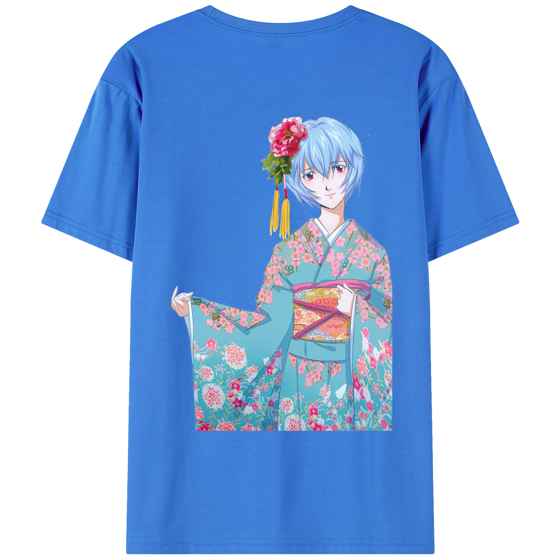 （画像用） EVA 新世紀エヴァンゲリオン 綿100％ メンズ半袖Tシャツ（バックプリント） 通気性
