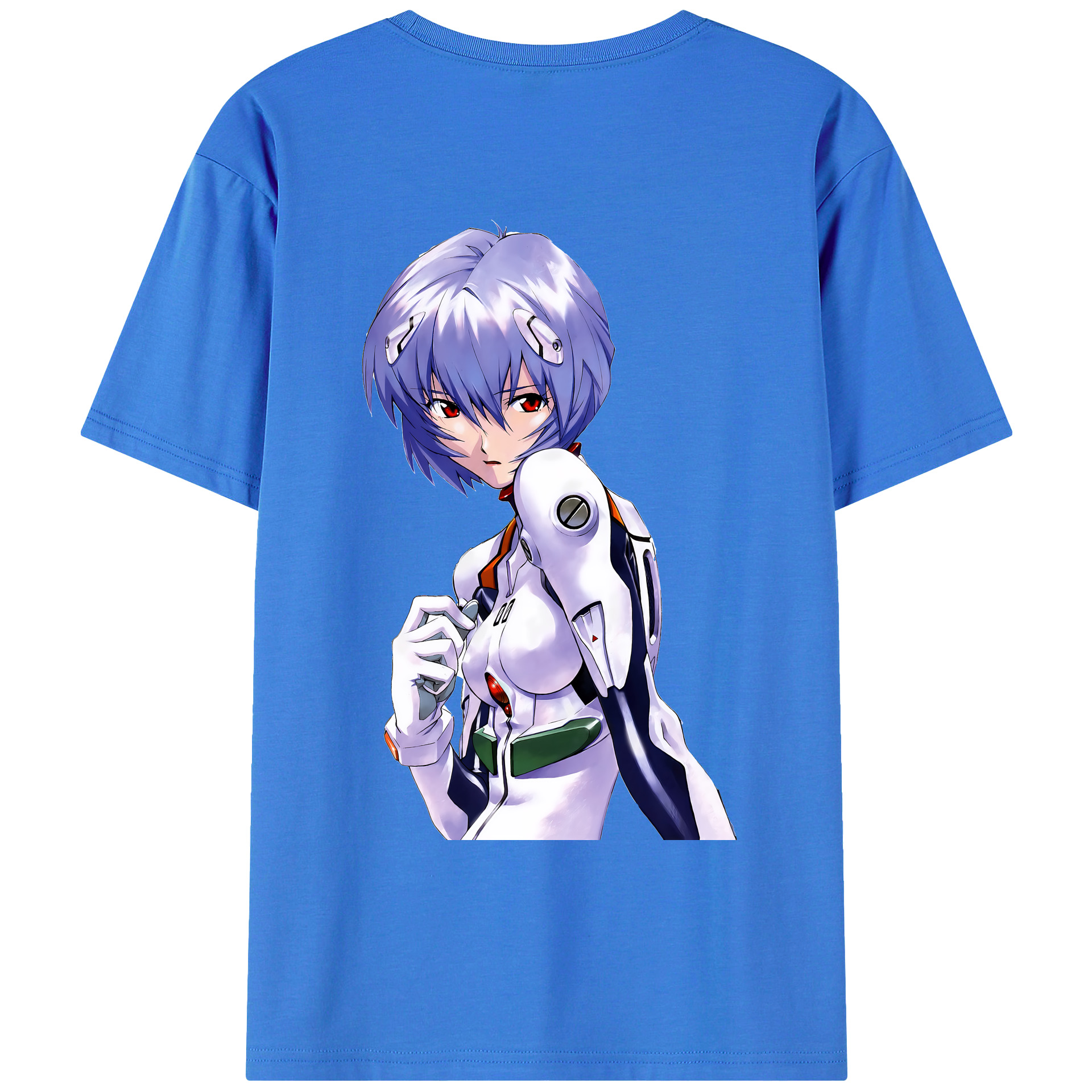 （画像用） EVA 新世紀エヴァンゲリオン 綿100％ メンズ半袖Tシャツ（バックプリント） 通気性