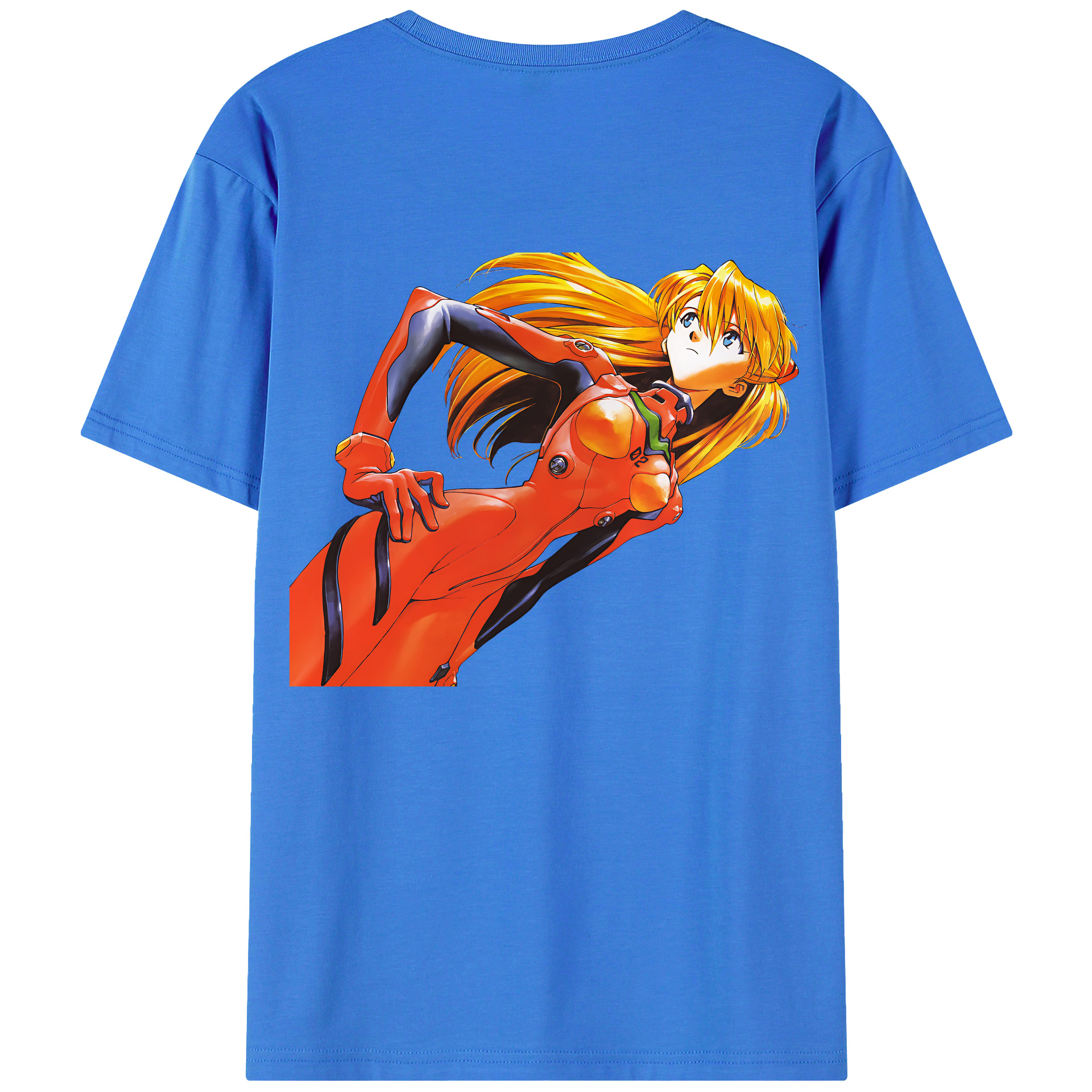 （画像用） EVA 新世紀エヴァンゲリオン 綿100％ メンズ半袖Tシャツ（バックプリント） 通気性