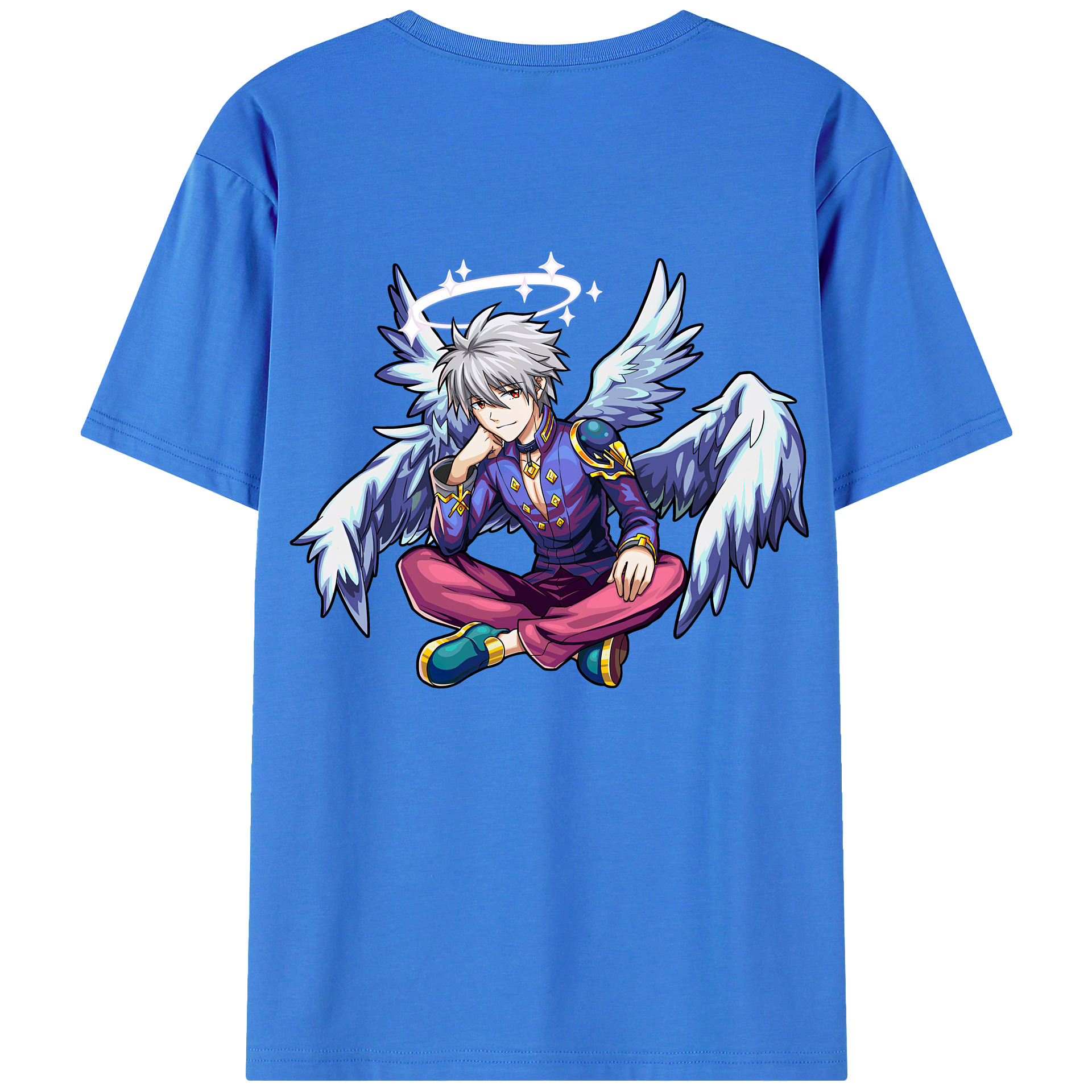 （画像用） EVA 新世紀エヴァンゲリオン 綿100％ メンズ半袖Tシャツ（バックプリント） 通気性