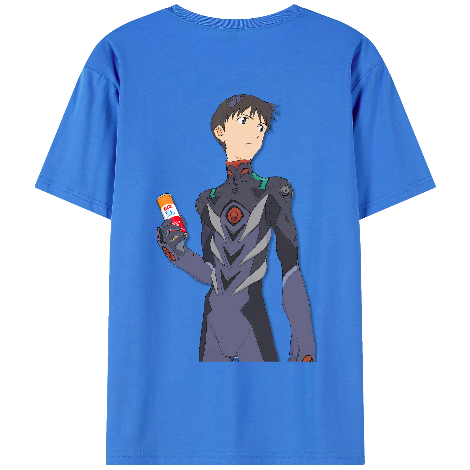 （画像用） EVA 新世紀エヴァンゲリオン 綿100％ メンズ半袖Tシャツ（バックプリント） 通気性