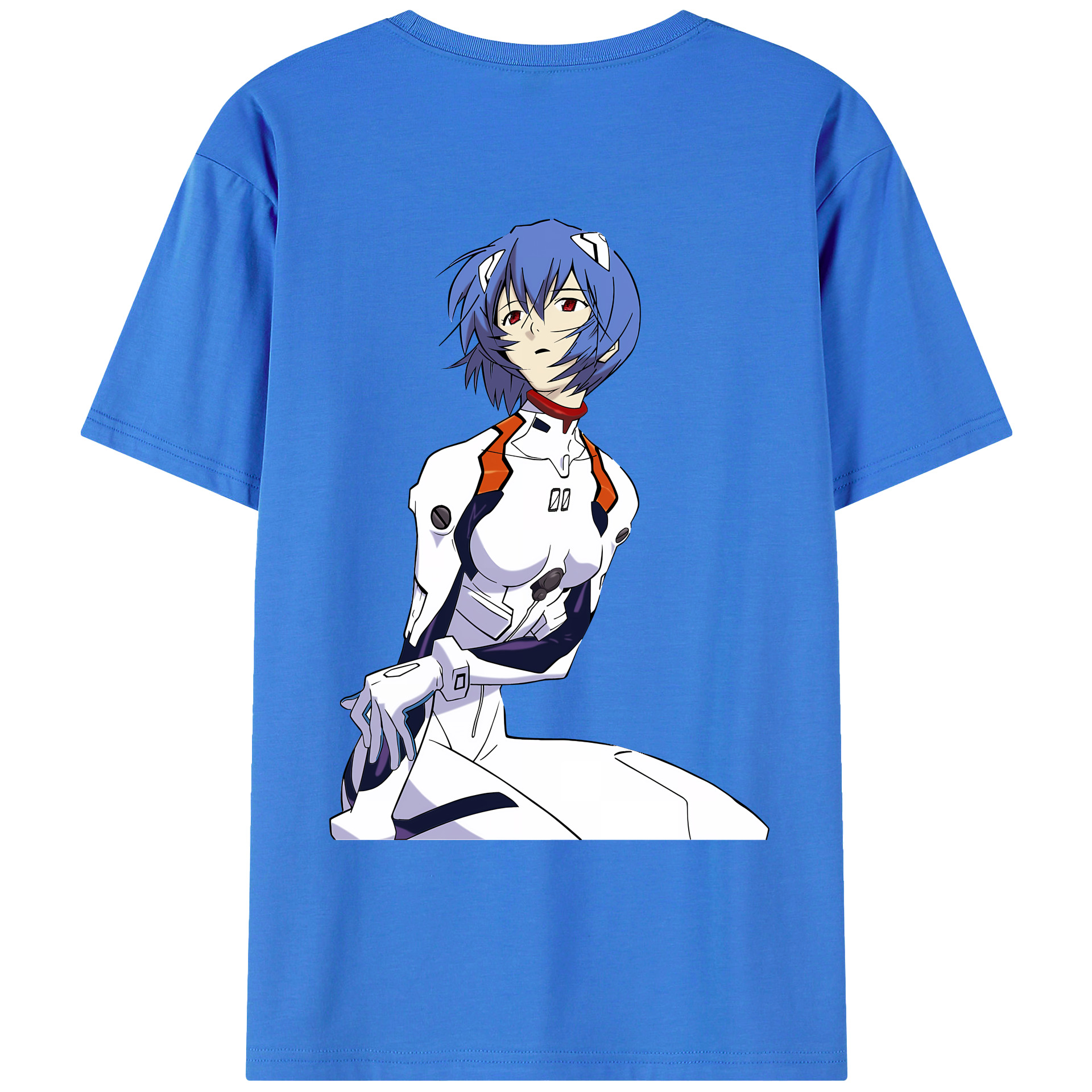 （画像用） EVA 新世紀エヴァンゲリオン 綿100％ メンズ半袖Tシャツ（バックプリント） 通気性