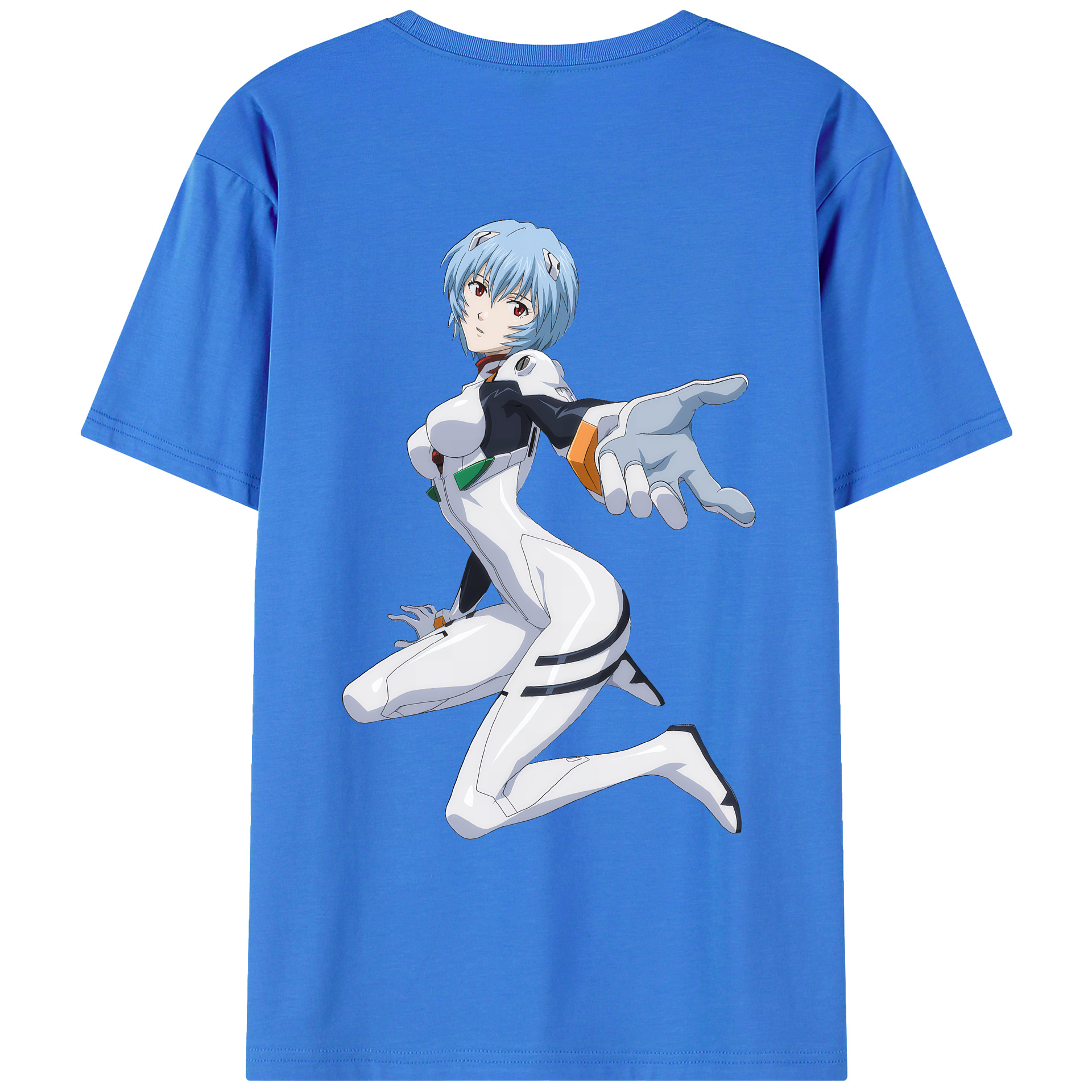 （画像用） EVA 新世紀エヴァンゲリオン 綿100％ メンズ半袖Tシャツ（バックプリント） 通気性
