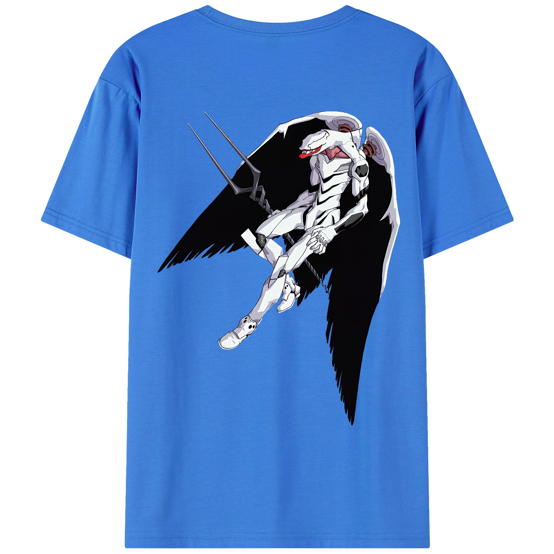 （画像用） EVA 新世紀エヴァンゲリオン 綿100％ メンズ半袖Tシャツ（バックプリント） 通気性
