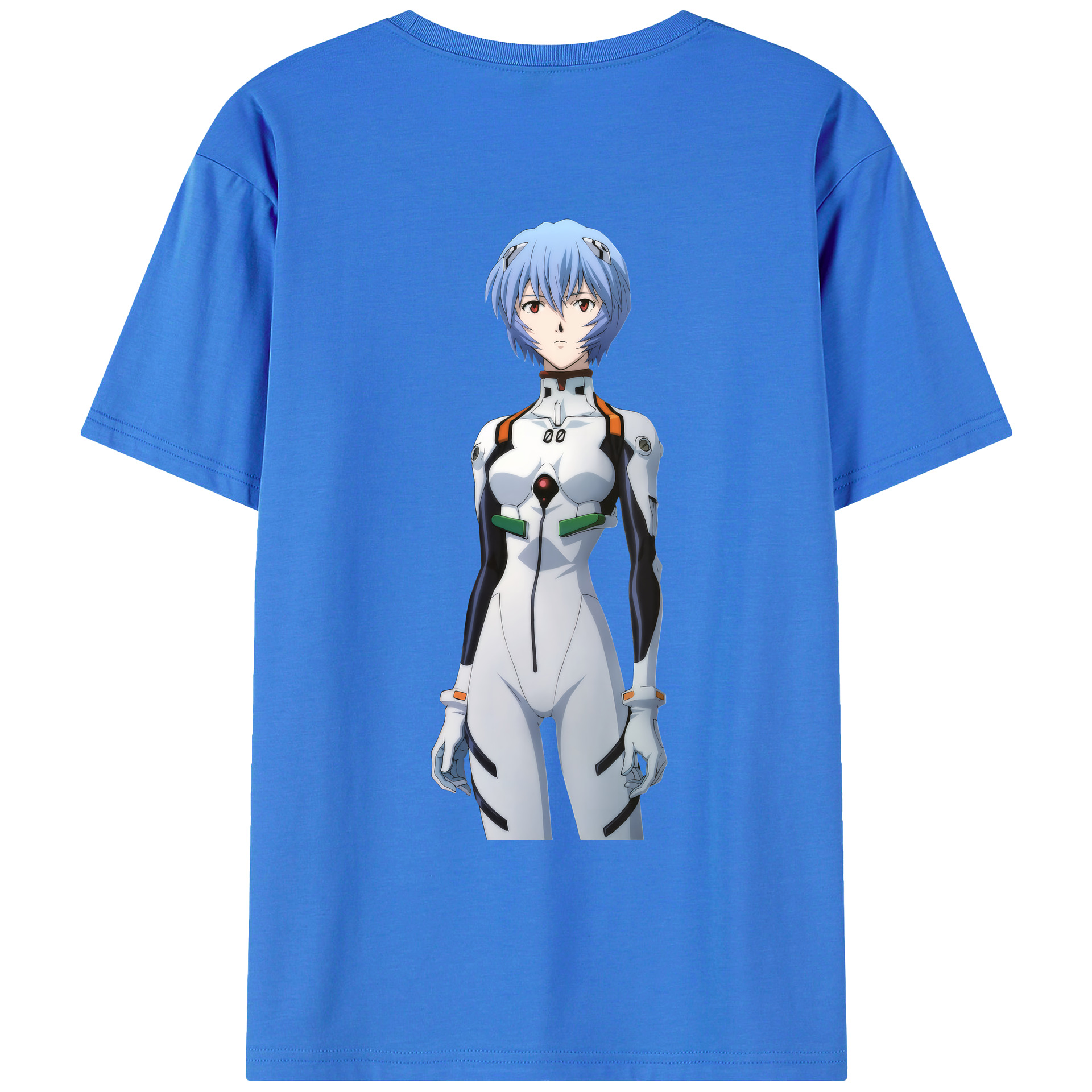 （画像用） EVA 新世紀エヴァンゲリオン 綿100％ メンズ半袖Tシャツ（バックプリント） 通気性