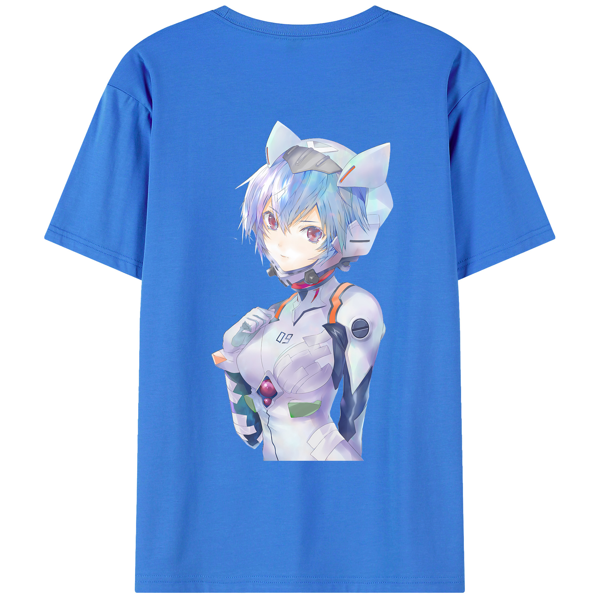 （画像用） EVA 新世紀エヴァンゲリオン 綿100％ メンズ半袖Tシャツ（バックプリント） 通気性