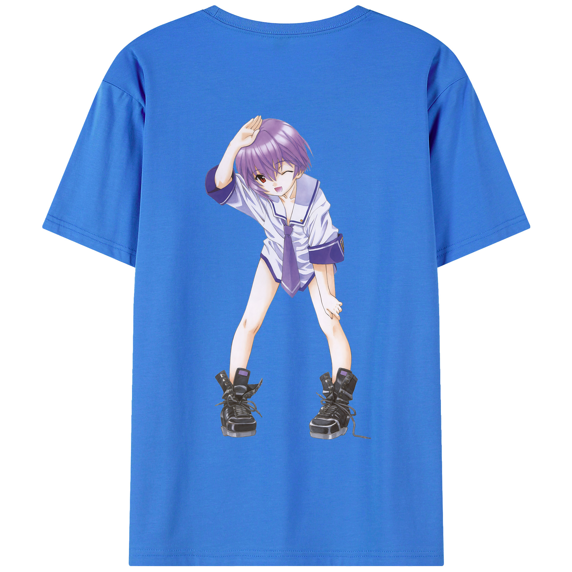（画像用） EVA 新世紀エヴァンゲリオン 綿100％ メンズ半袖Tシャツ（バックプリント） 通気性