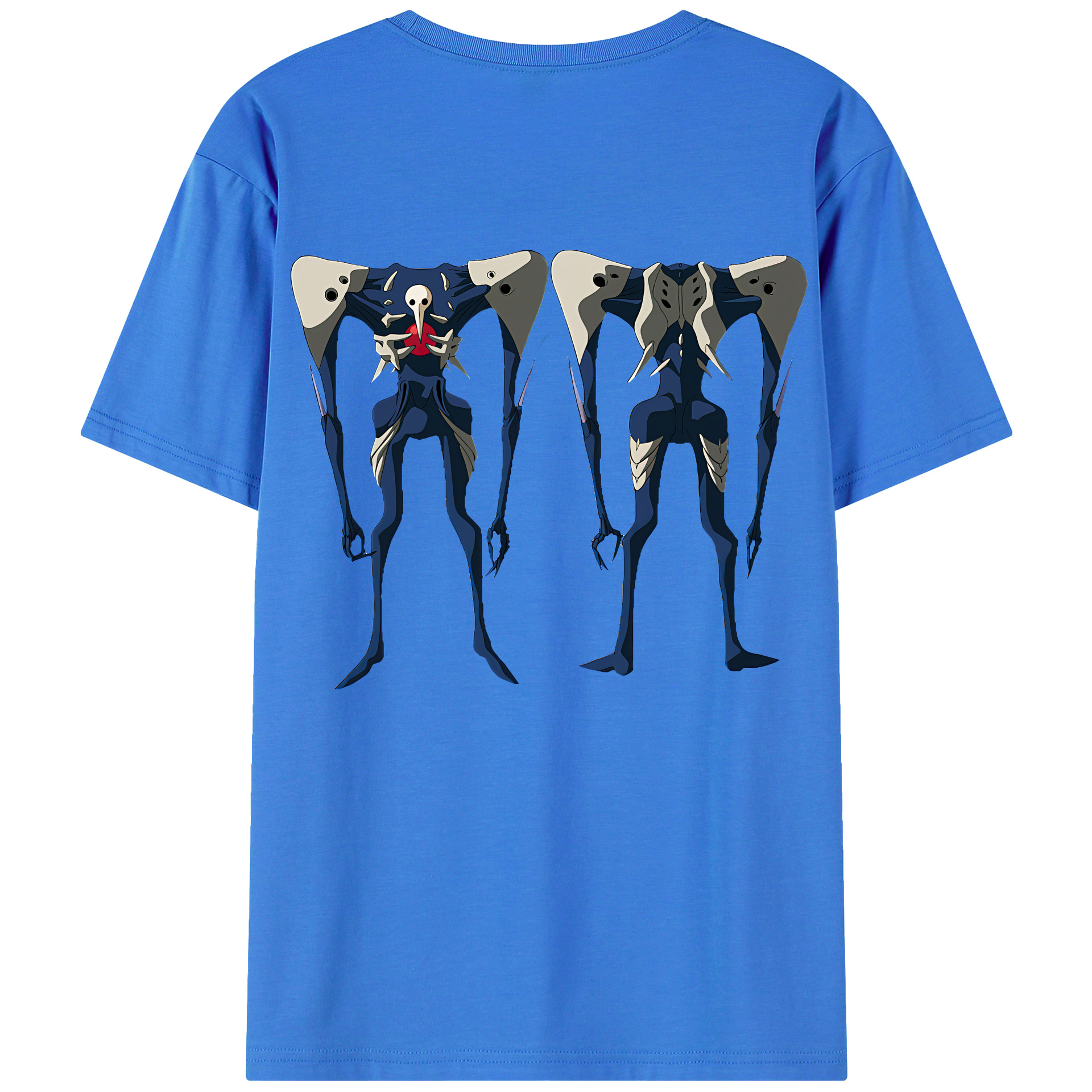 （画像用） EVA 新世紀エヴァンゲリオン 綿100％ メンズ半袖Tシャツ（バックプリント） 通気性
