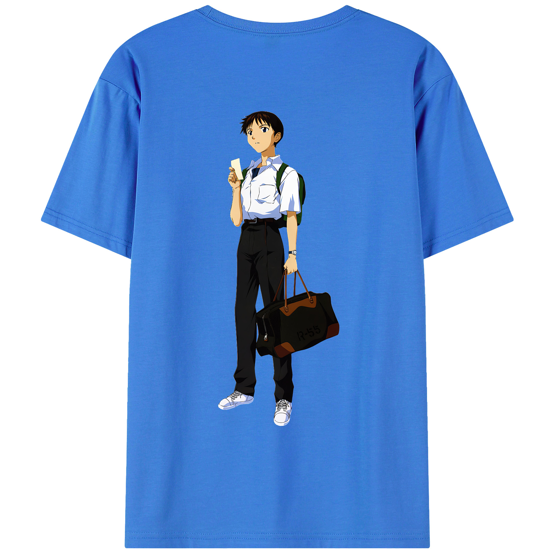 （画像用） EVA 新世紀エヴァンゲリオン 綿100％ メンズ半袖Tシャツ（バックプリント） 通気性
