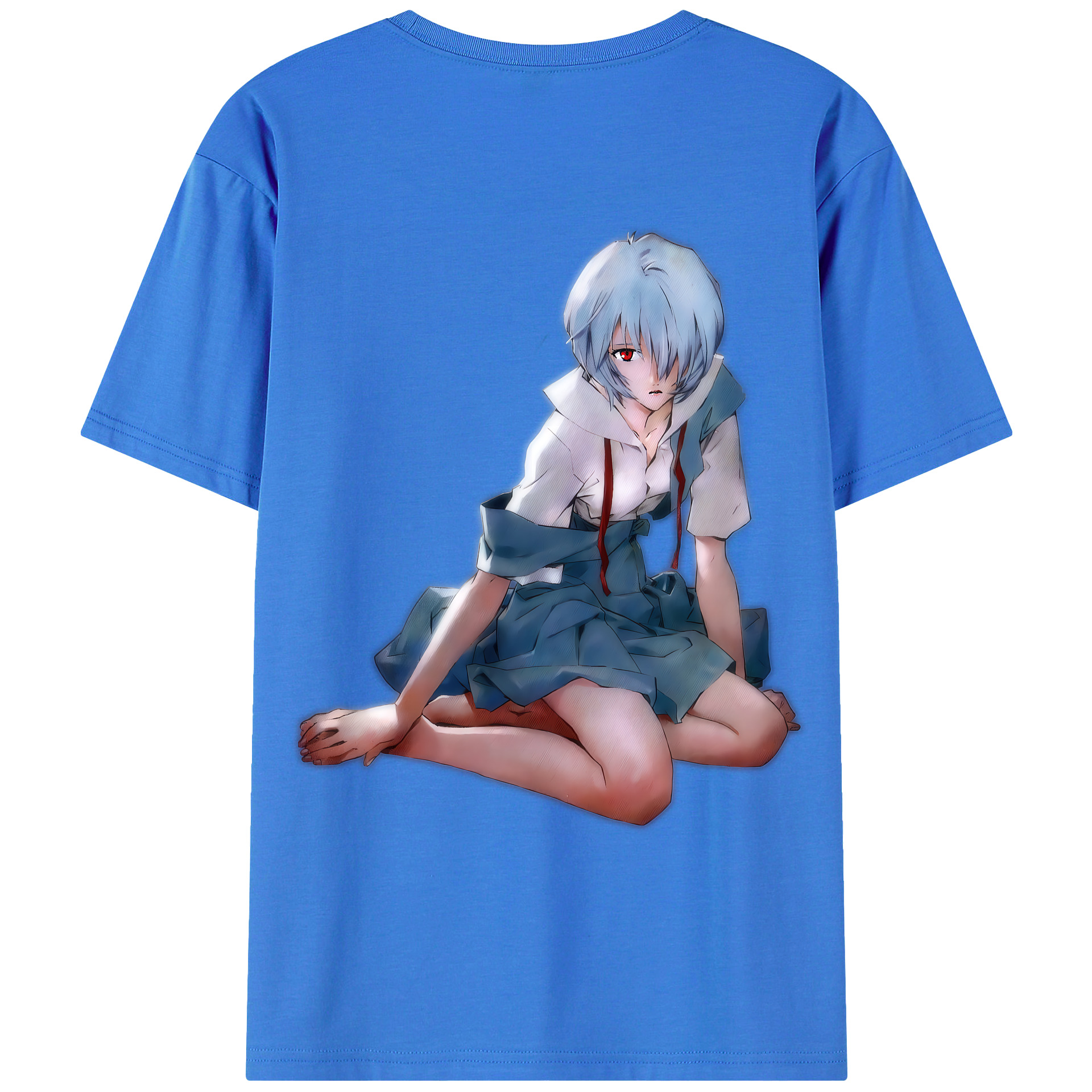 （画像用） EVA 新世紀エヴァンゲリオン 綿100％ メンズ半袖Tシャツ（バックプリント） 通気性