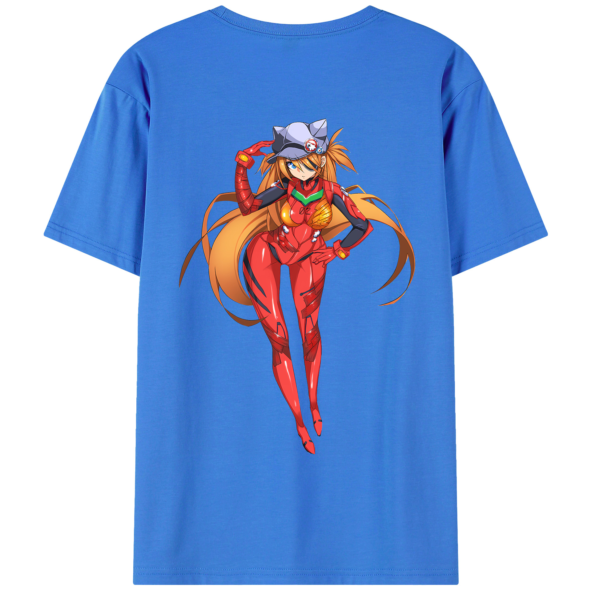（画像用） EVA 新世紀エヴァンゲリオン 綿100％ メンズ半袖Tシャツ（バックプリント） 通気性