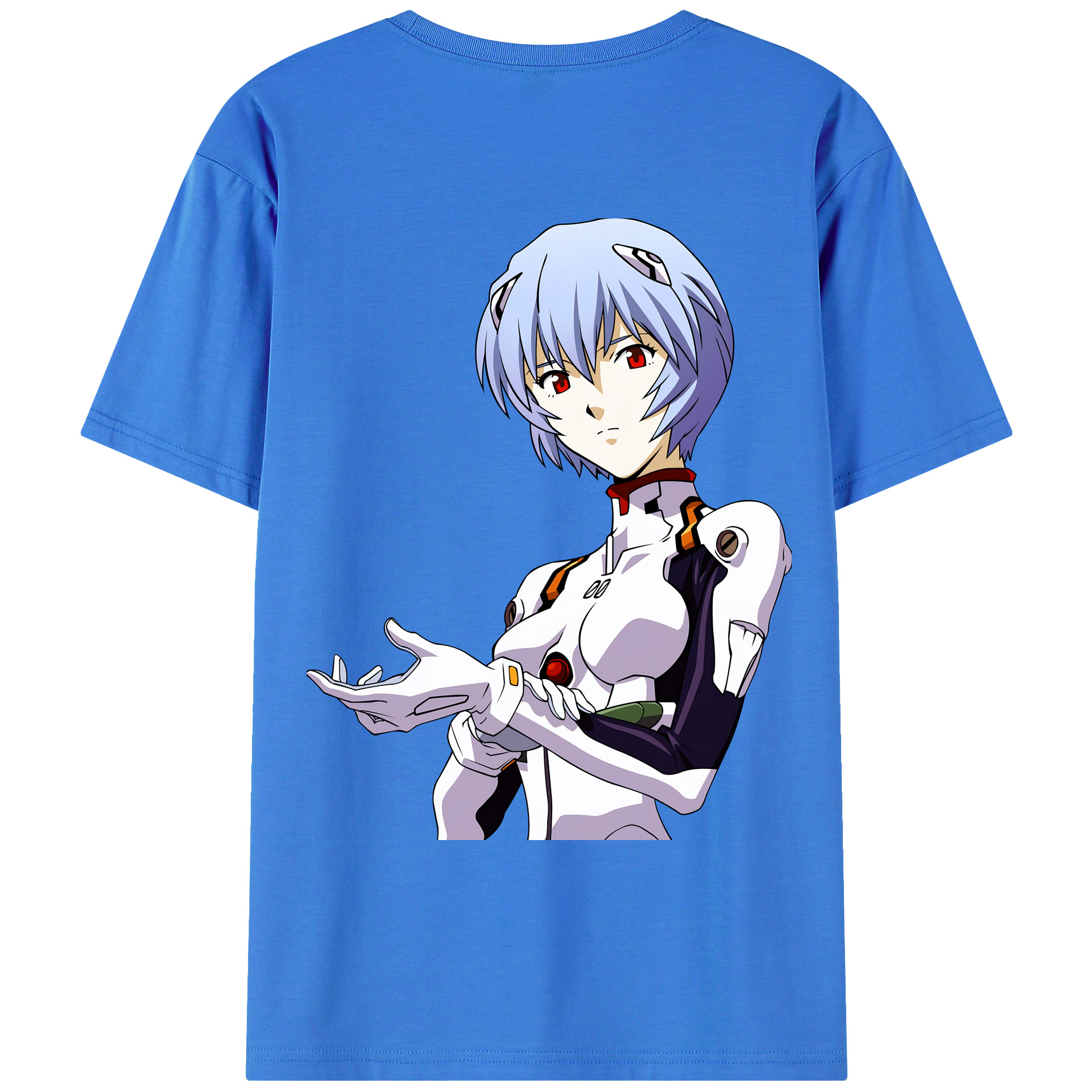 （画像用） EVA 新世紀エヴァンゲリオン 綿100％ メンズ半袖Tシャツ（バックプリント） 通気性
