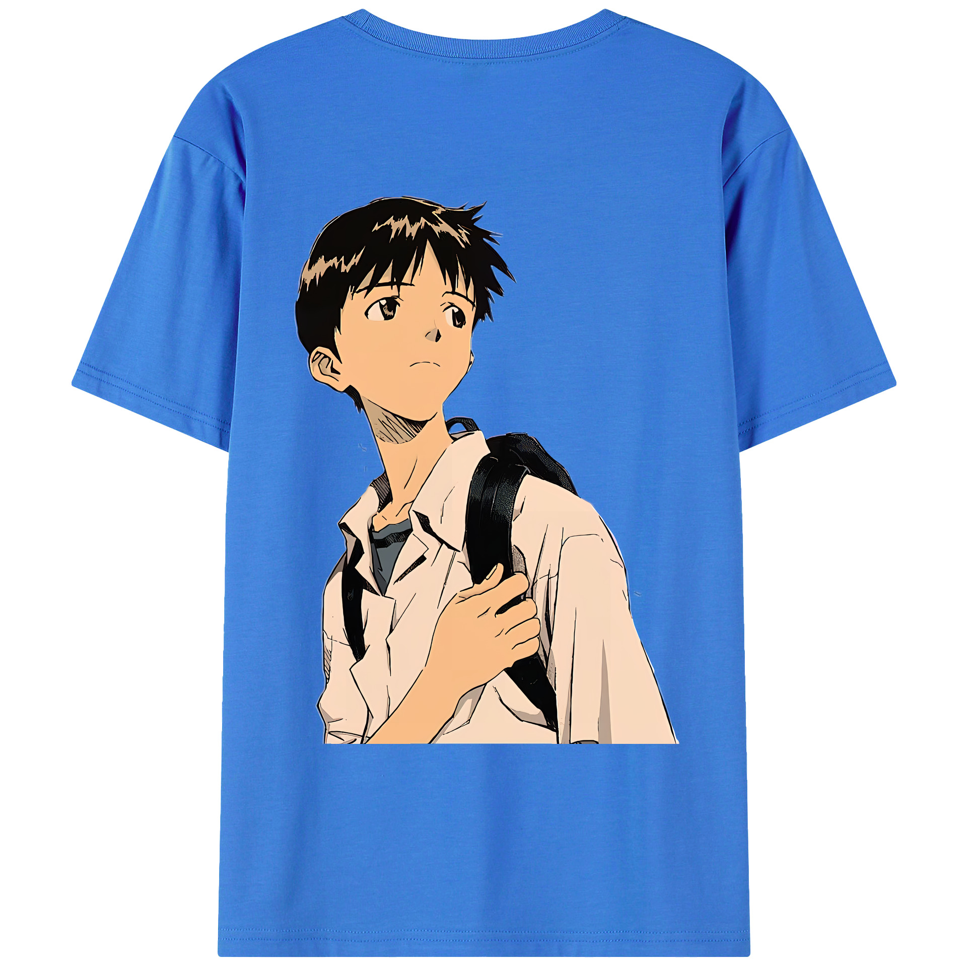（画像用） EVA 新世紀エヴァンゲリオン 綿100％ メンズ半袖Tシャツ（バックプリント） 通気性