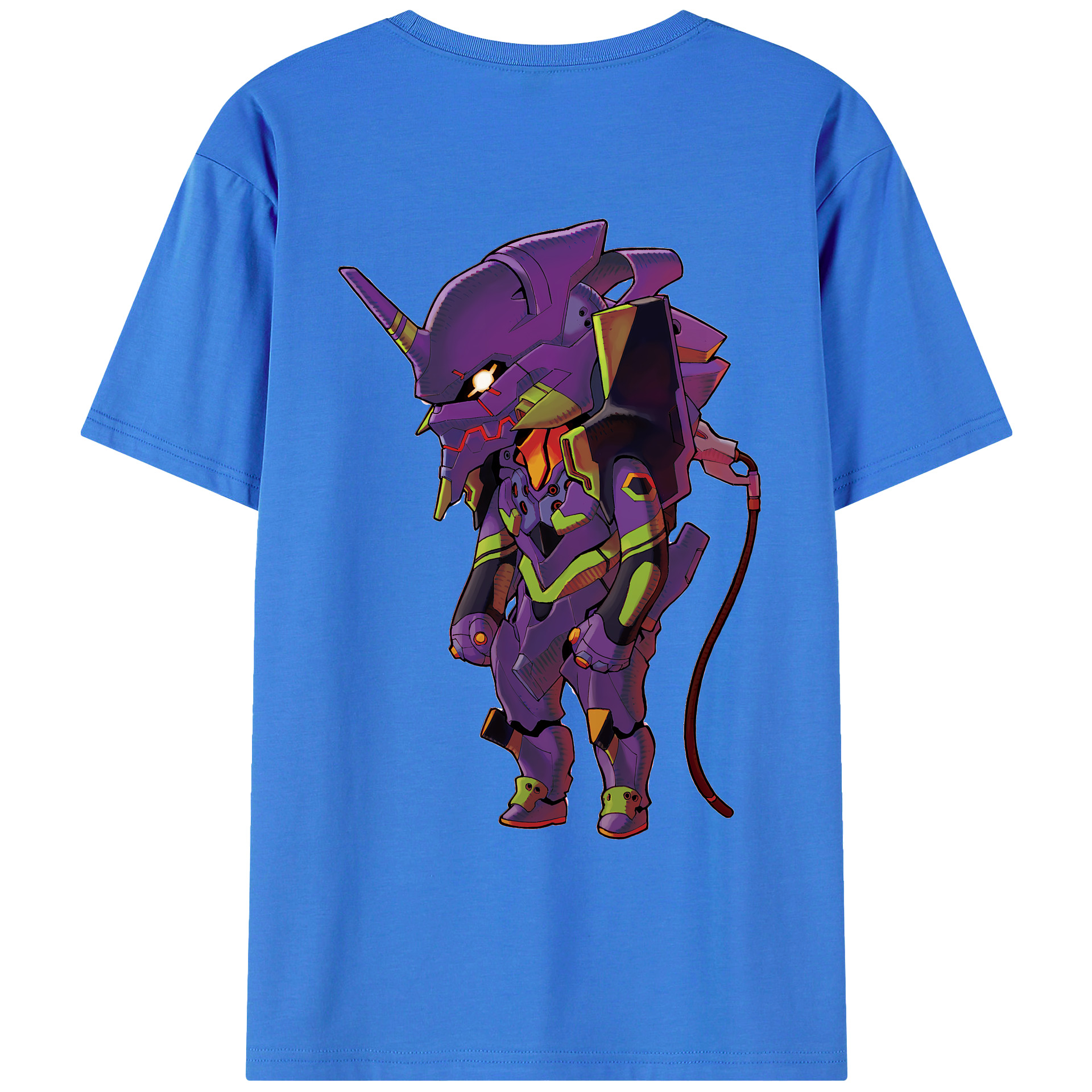 （画像用） EVA 新世紀エヴァンゲリオン 綿100％ メンズ半袖Tシャツ（バックプリント） 通気性