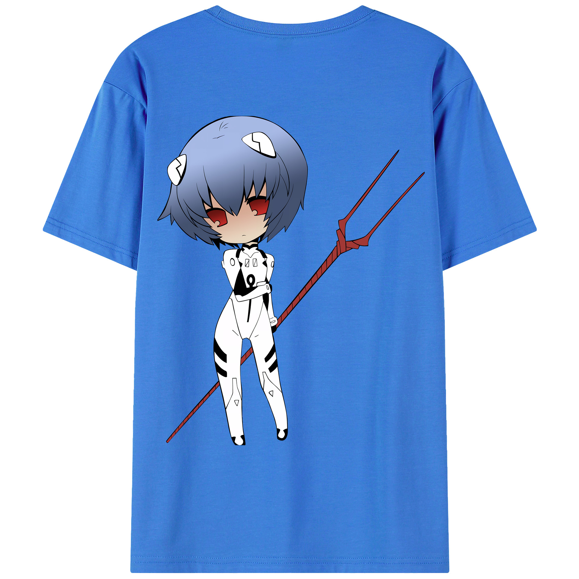 （画像用） EVA 新世紀エヴァンゲリオン 綿100％ メンズ半袖Tシャツ（バックプリント） 通気性