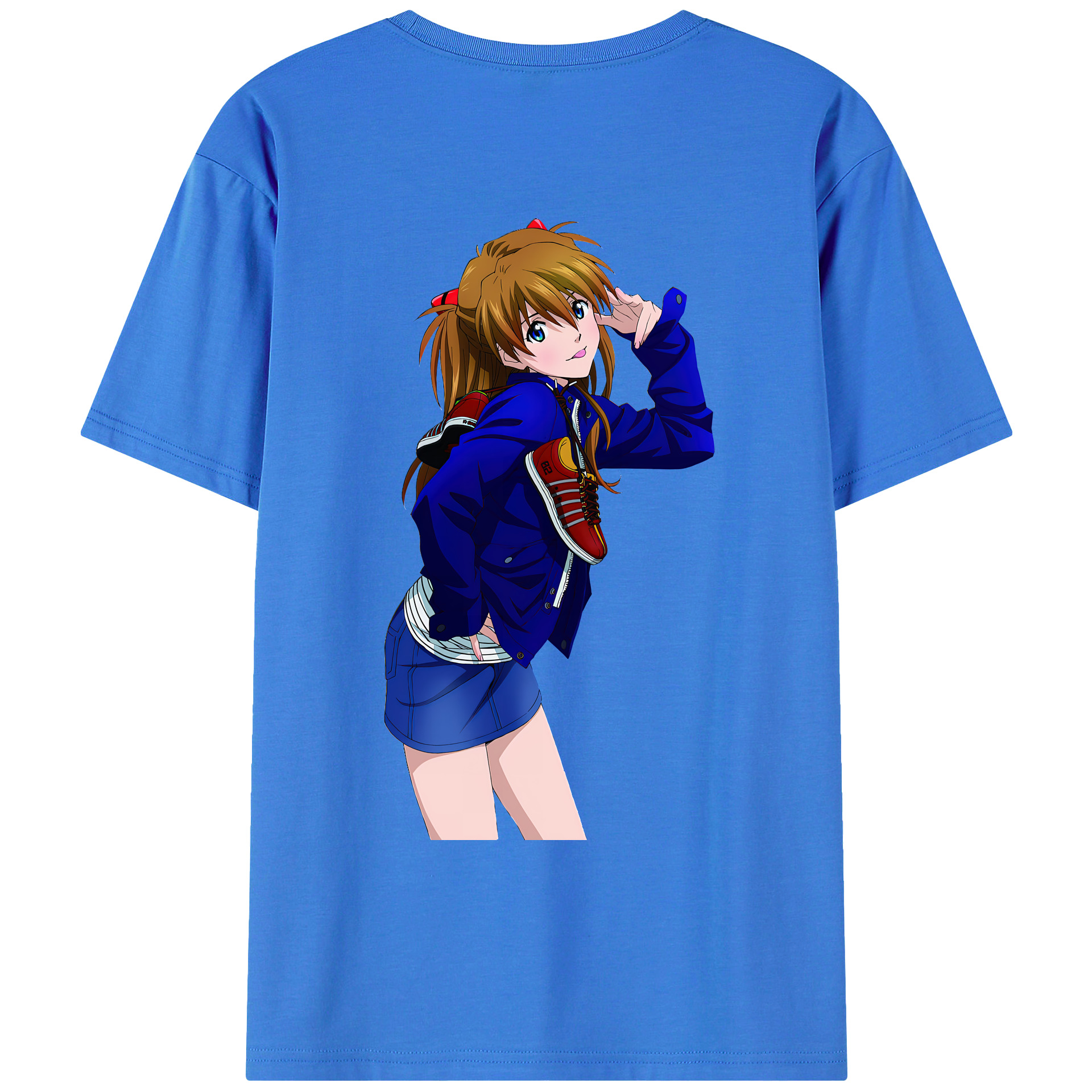 （画像用） EVA 新世紀エヴァンゲリオン 綿100％ メンズ半袖Tシャツ（バックプリント） 通気性