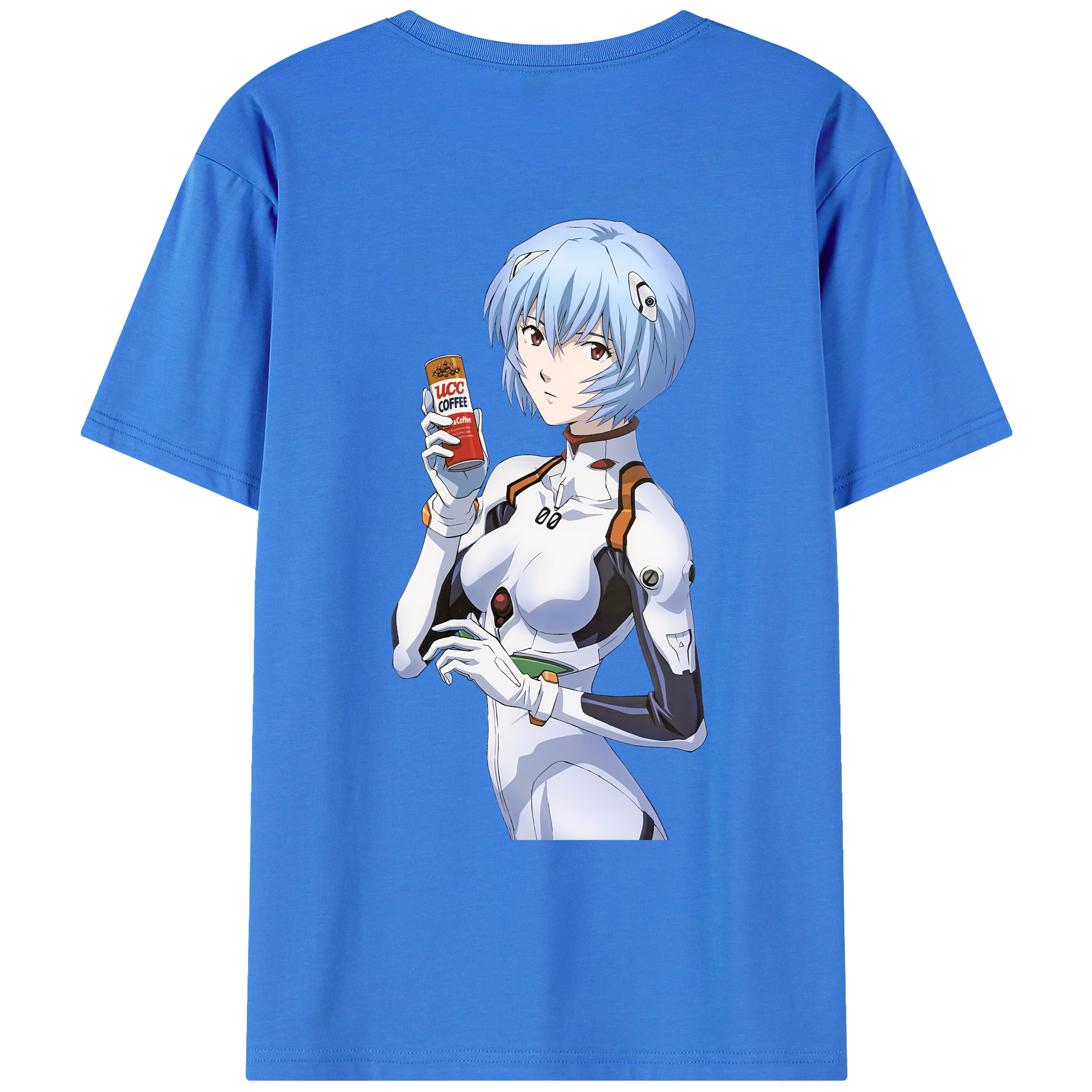 （画像用） EVA 新世紀エヴァンゲリオン 綿100％ メンズ半袖Tシャツ（バックプリント） 通気性