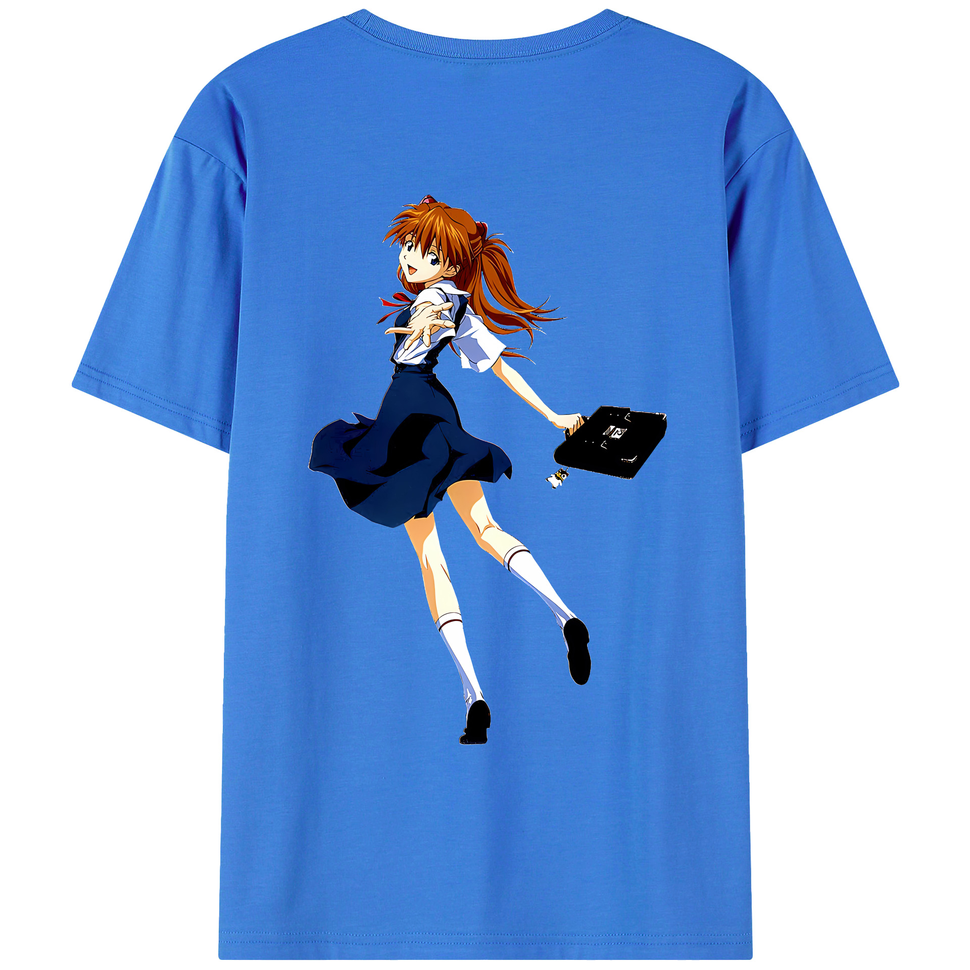 （画像用） EVA 新世紀エヴァンゲリオン 綿100％ メンズ半袖Tシャツ（バックプリント） 通気性