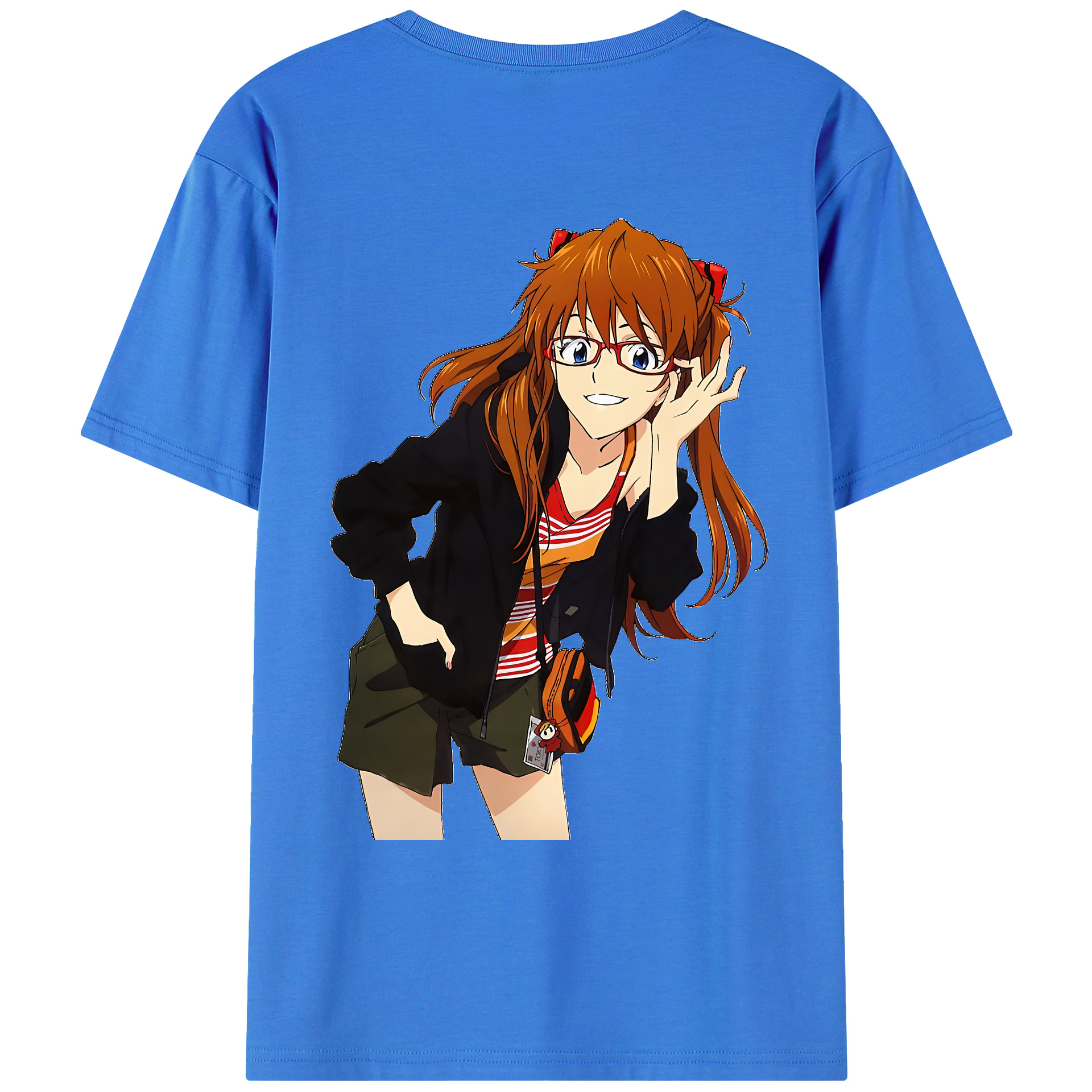（画像用） EVA 新世紀エヴァンゲリオン 綿100％ メンズ半袖Tシャツ（バックプリント） 通気性
