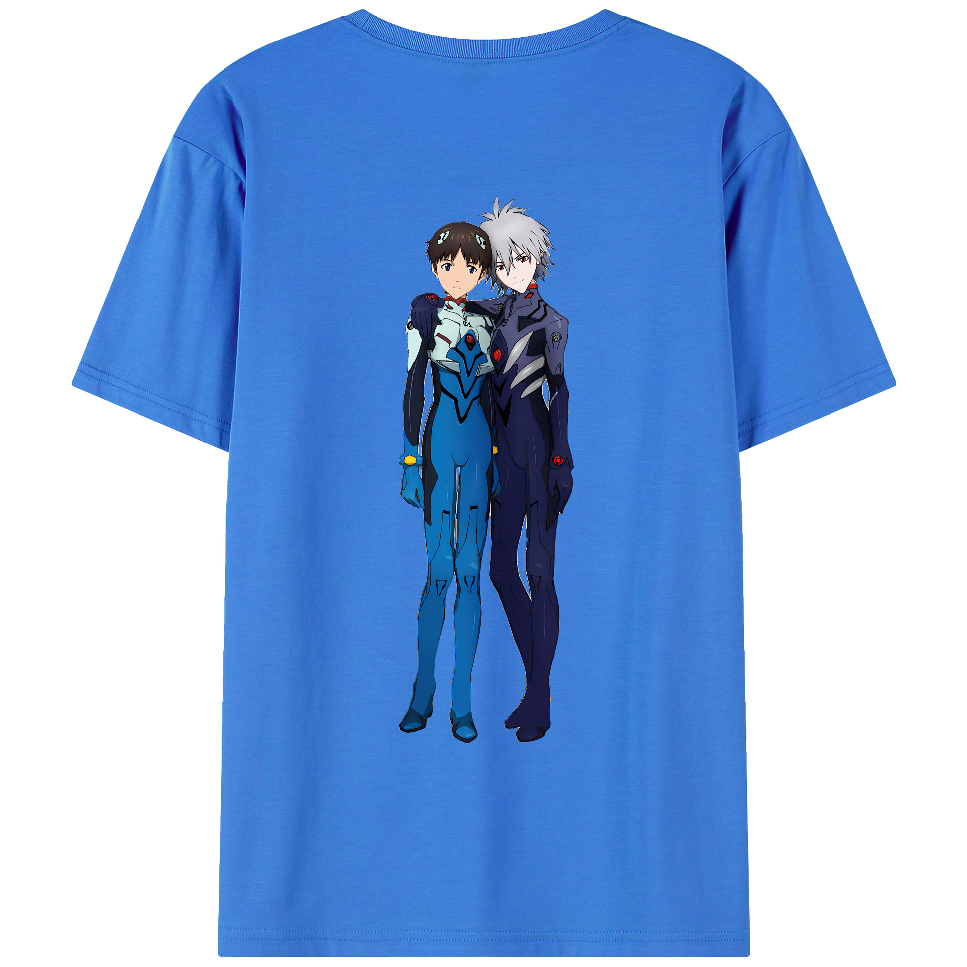 （画像用） EVA 新世紀エヴァンゲリオン 綿100％ メンズ半袖Tシャツ（バックプリント） 通気性
