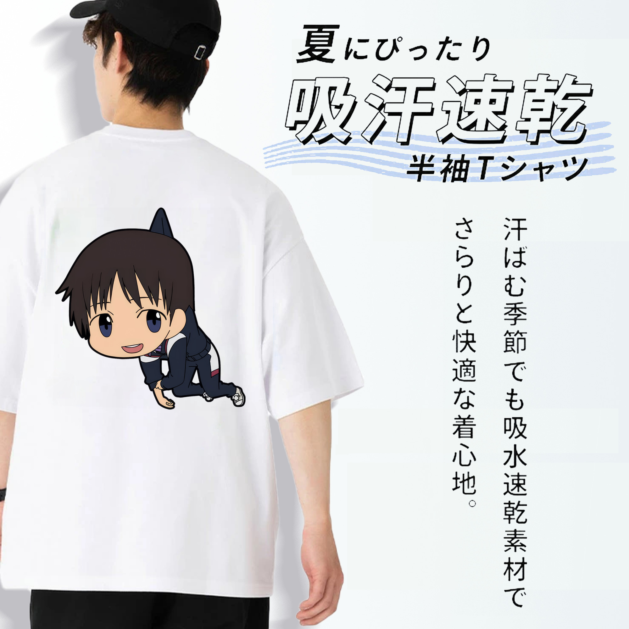 EVA 新世紀エヴァンゲリオン 綿100％ メンズ半袖Tシャツ（バックプリント） 通気性