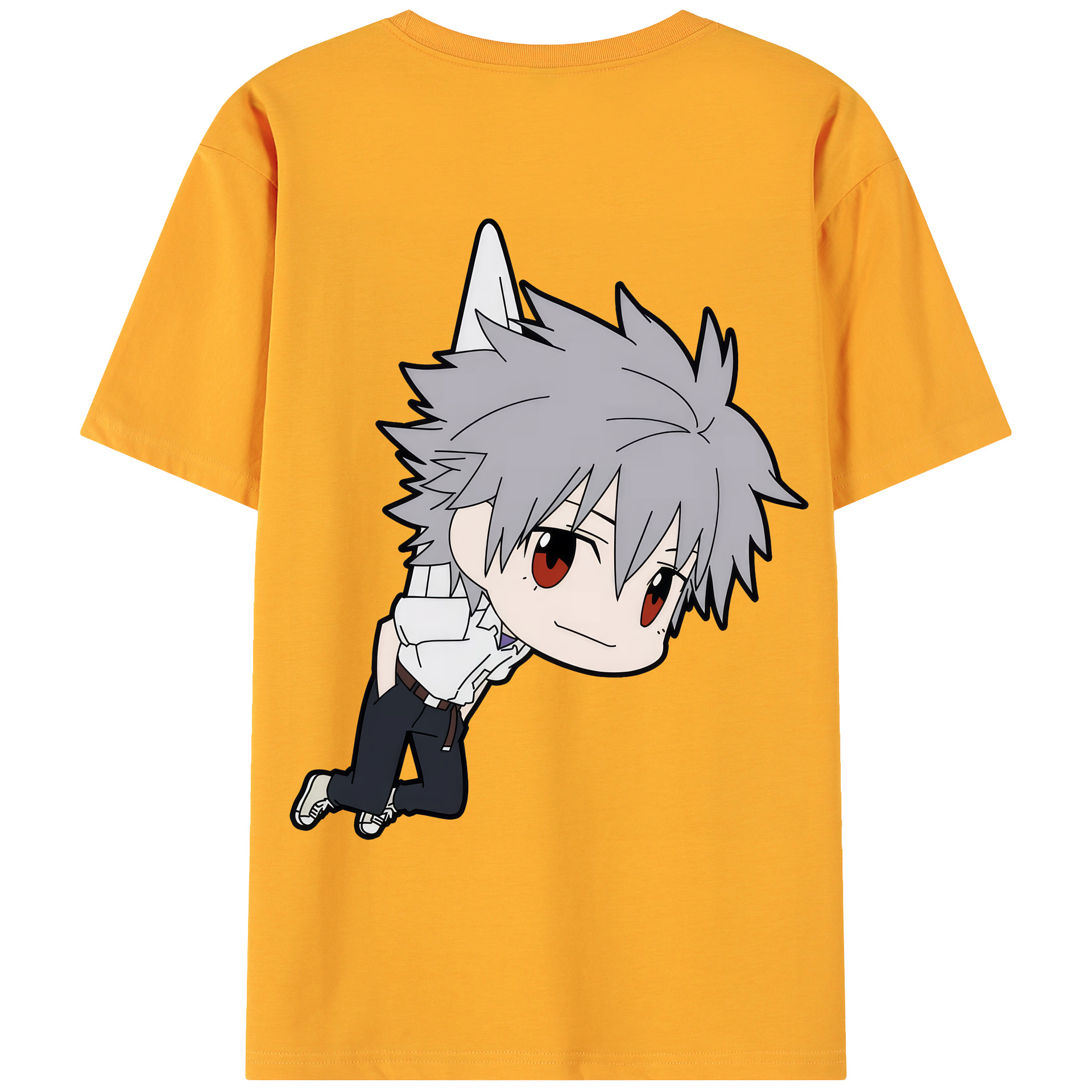 （画像用） EVA 新世紀エヴァンゲリオン 綿100％ メンズ半袖Tシャツ（バックプリント） 通気性