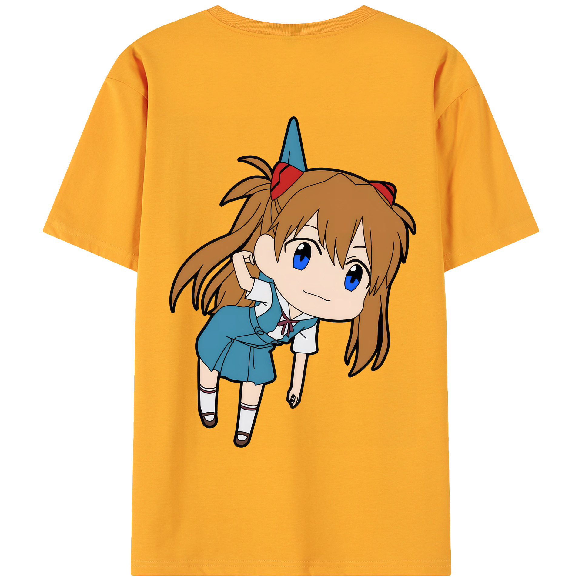 （画像用） EVA 新世紀エヴァンゲリオン 綿100％ メンズ半袖Tシャツ（バックプリント） 通気性
