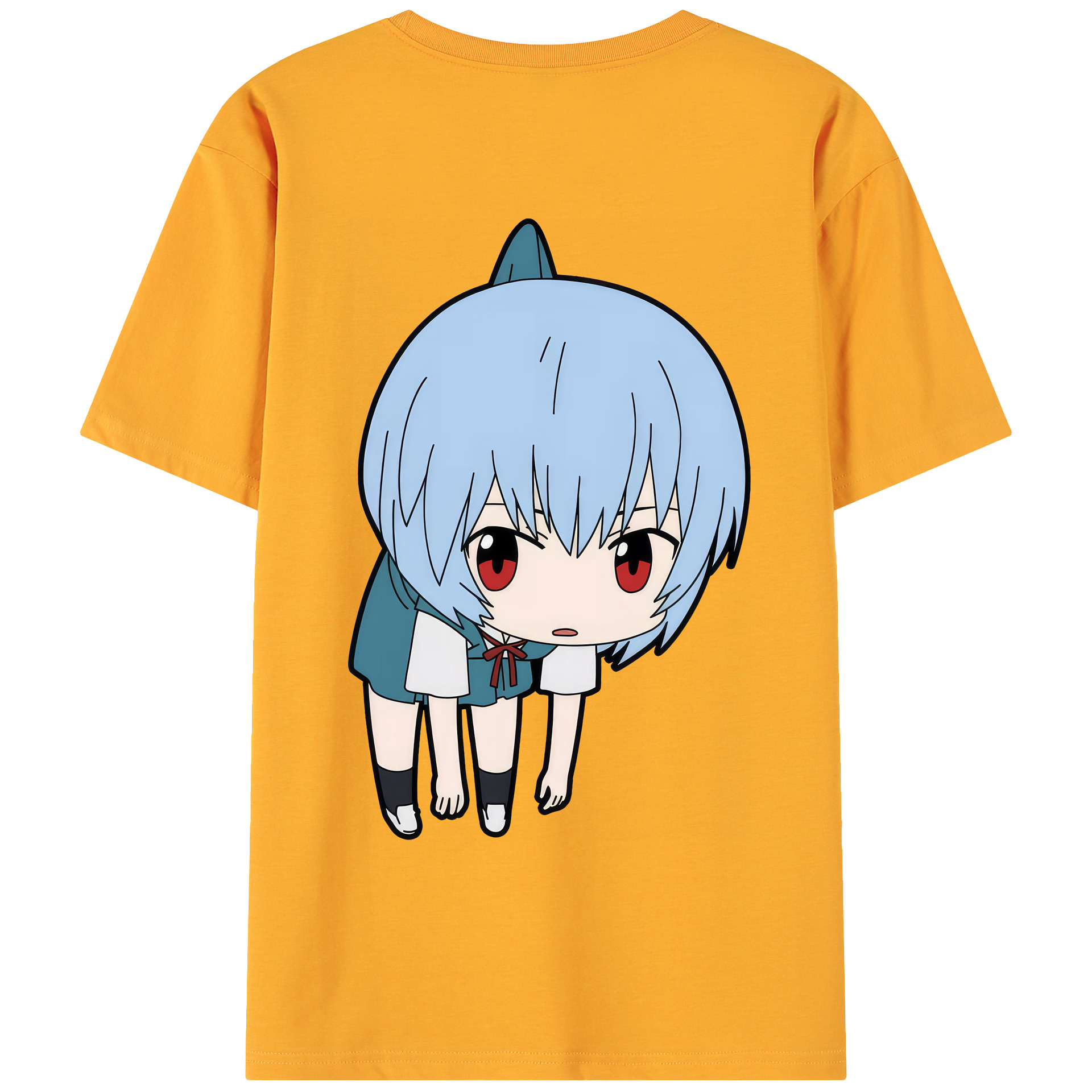 （画像用） EVA 新世紀エヴァンゲリオン 綿100％ メンズ半袖Tシャツ（バックプリント） 通気性