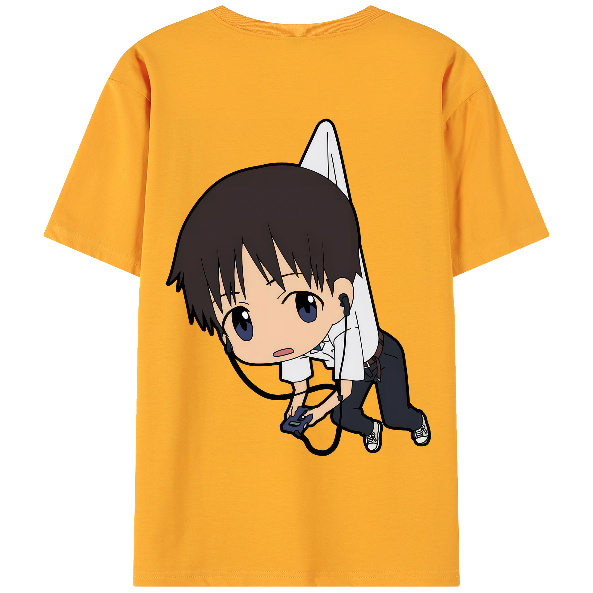 （画像用） EVA 新世紀エヴァンゲリオン 綿100％ メンズ半袖Tシャツ（バックプリント） 通気性