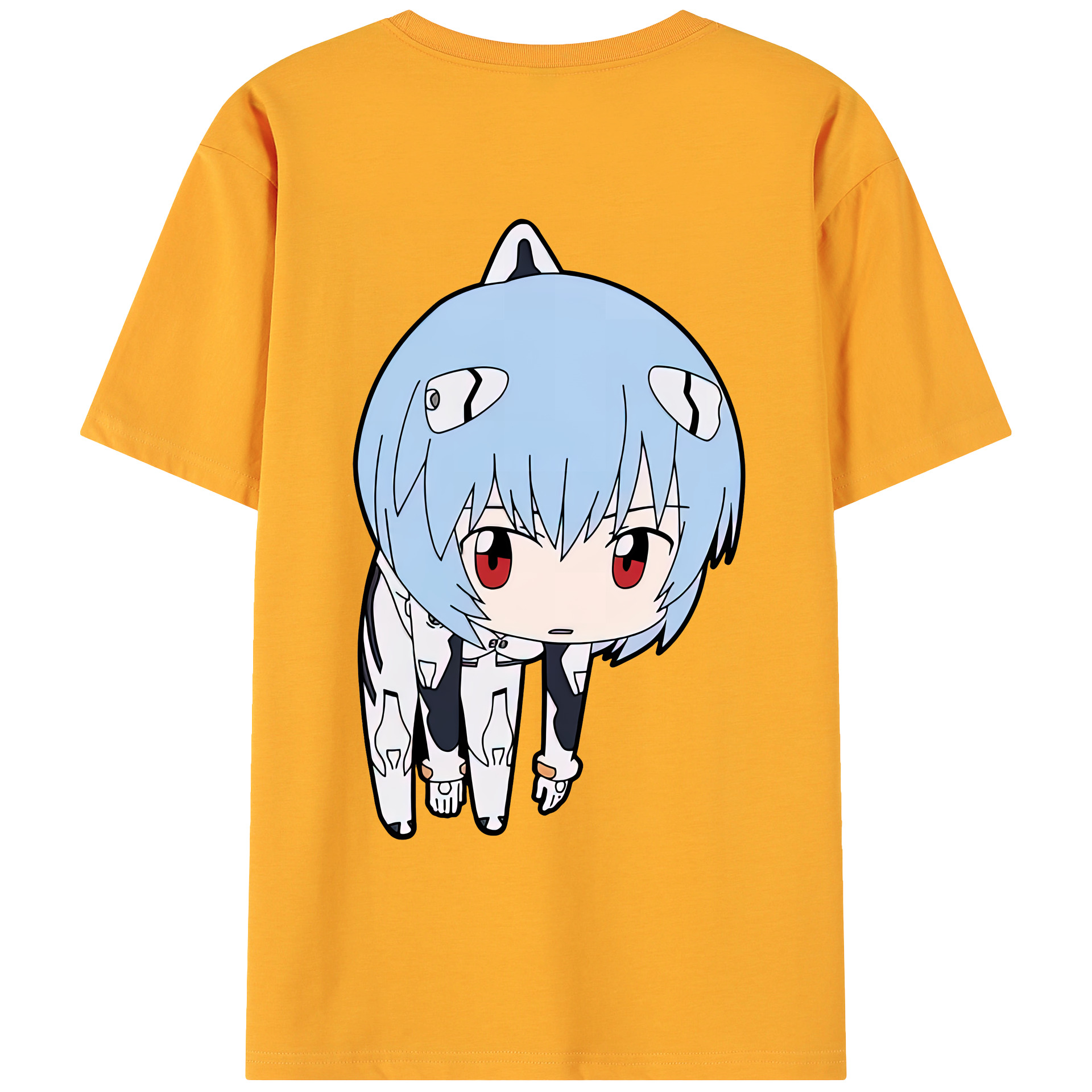（画像用） EVA 新世紀エヴァンゲリオン 綿100％ メンズ半袖Tシャツ（バックプリント） 通気性