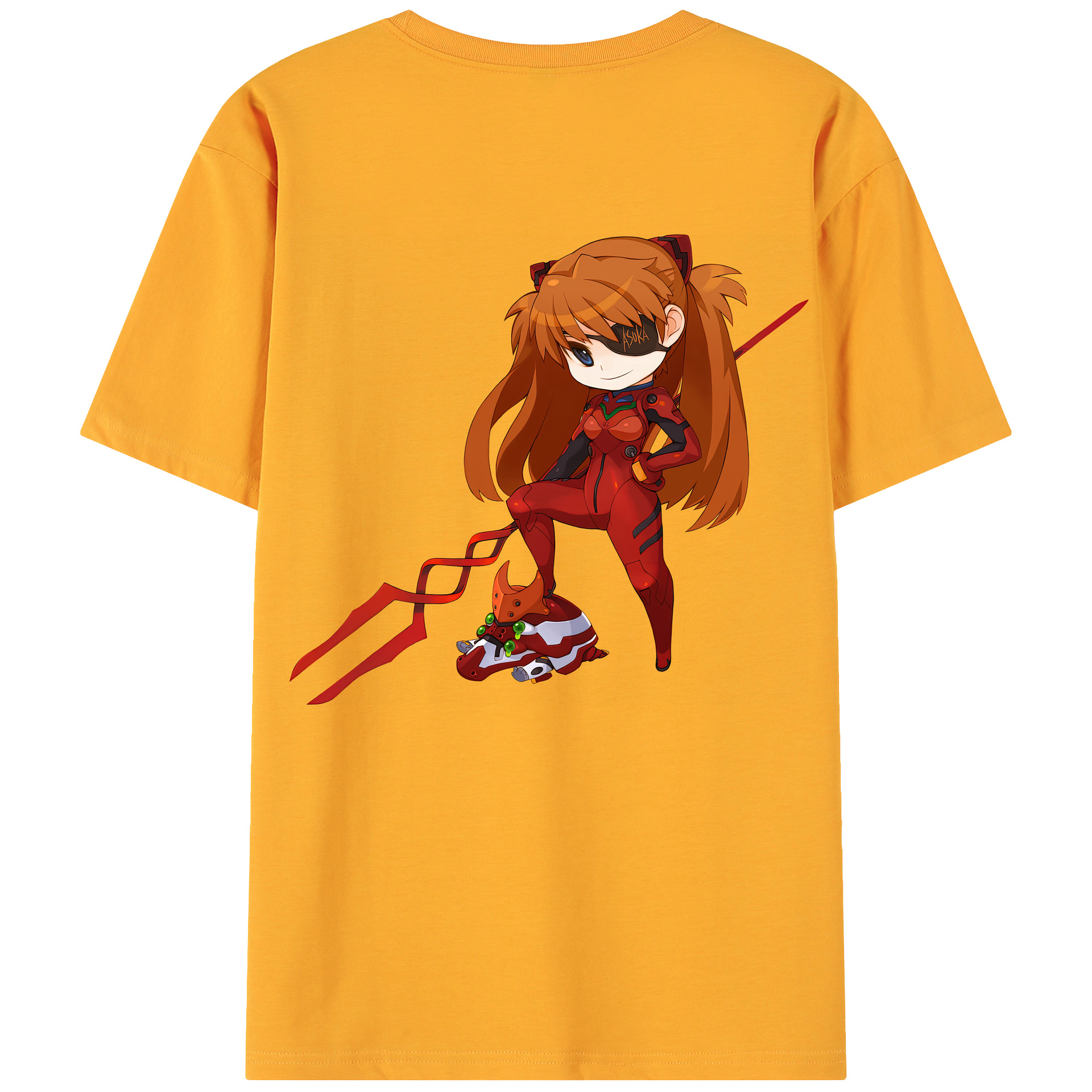 （画像用） EVA 新世紀エヴァンゲリオン 綿100％ メンズ半袖Tシャツ（バックプリント） 通気性