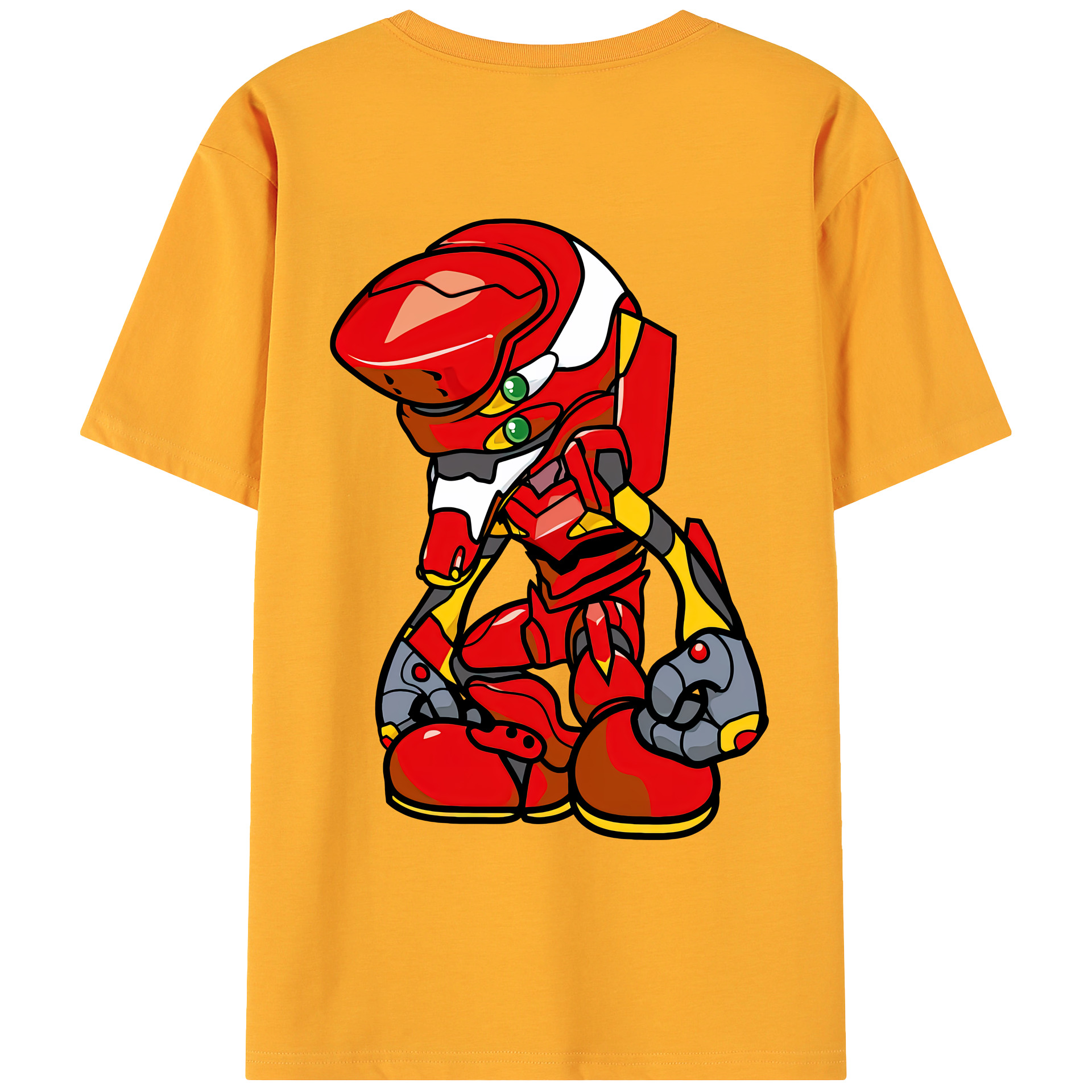 （画像用） EVA 新世紀エヴァンゲリオン 綿100％ メンズ半袖Tシャツ（バックプリント） 通気性