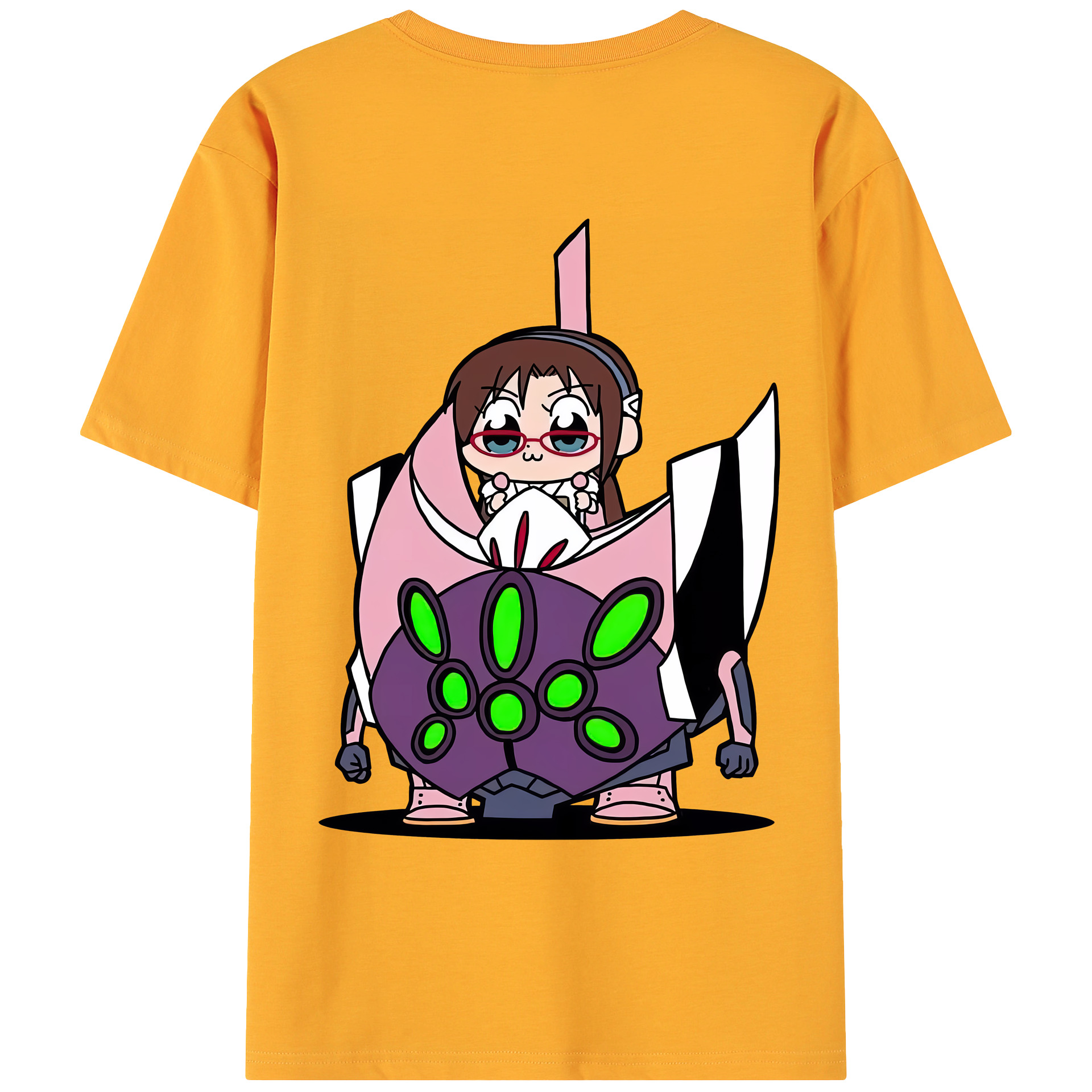 （画像用） EVA 新世紀エヴァンゲリオン 綿100％ メンズ半袖Tシャツ（バックプリント） 通気性