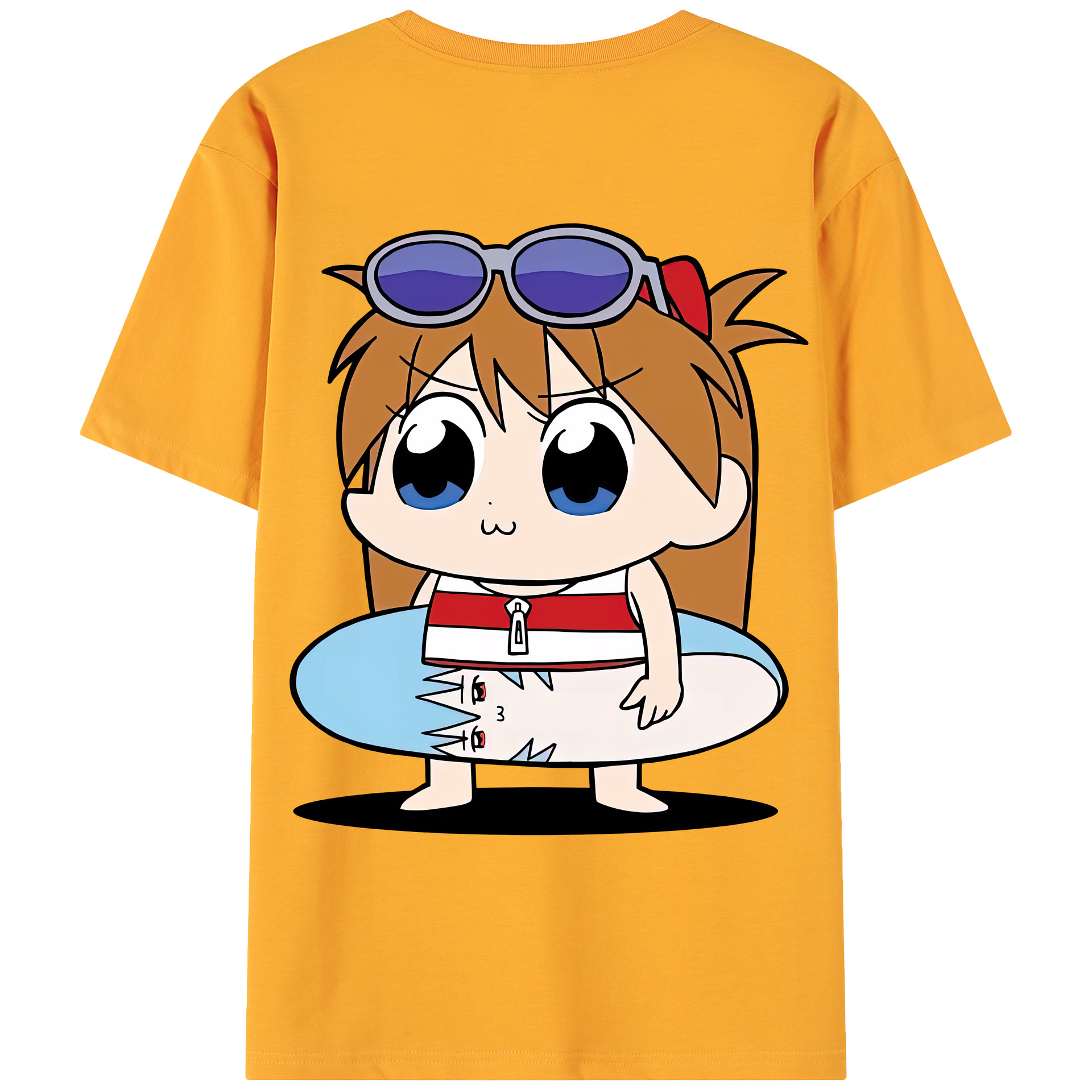 （画像用） EVA 新世紀エヴァンゲリオン 綿100％ メンズ半袖Tシャツ（バックプリント） 通気性