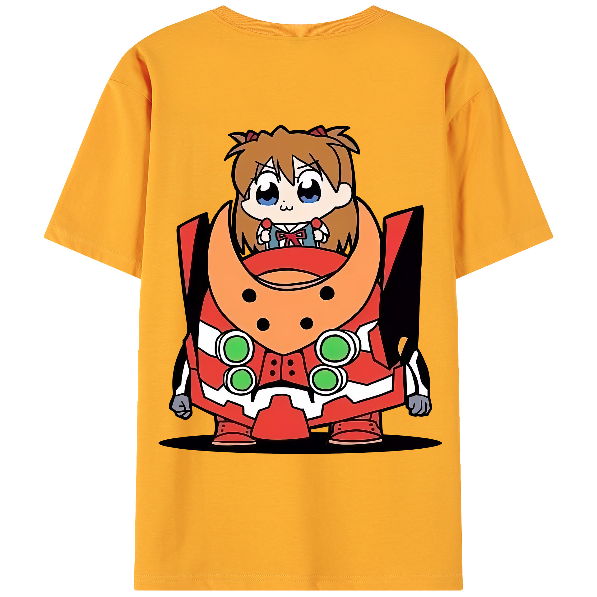 （画像用） EVA 新世紀エヴァンゲリオン 綿100％ メンズ半袖Tシャツ（バックプリント） 通気性