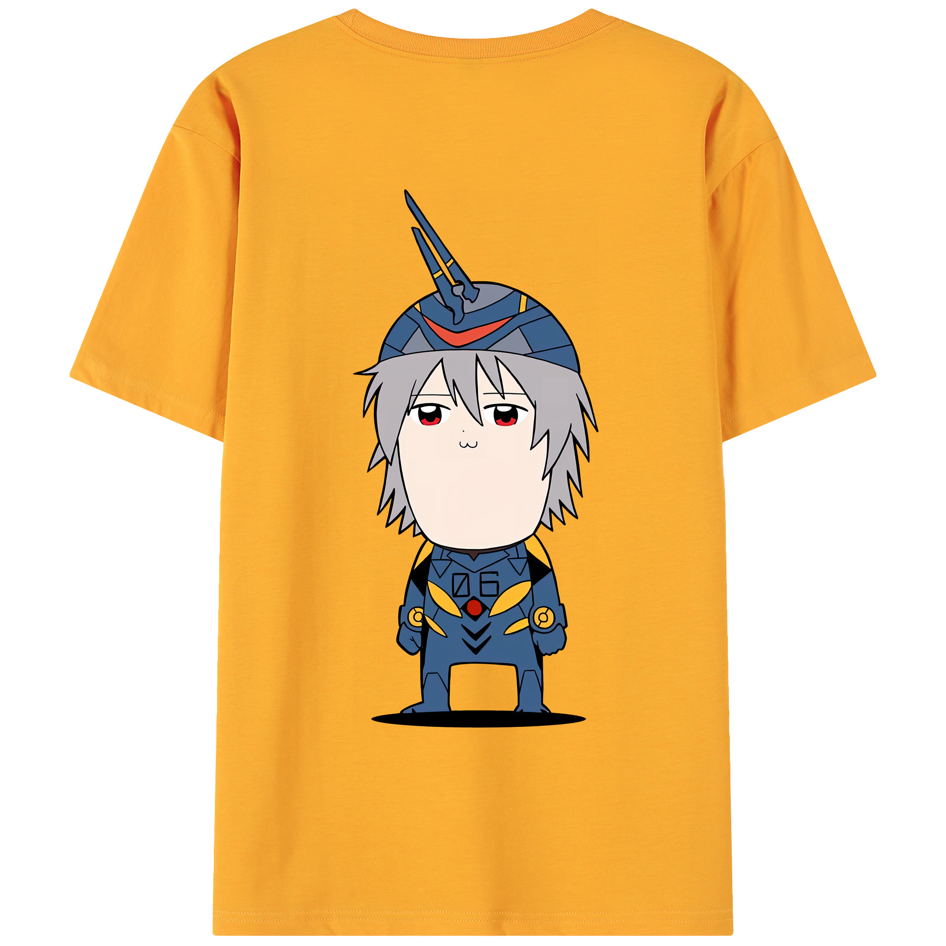 （画像用） EVA 新世紀エヴァンゲリオン 綿100％ メンズ半袖Tシャツ（バックプリント） 通気性