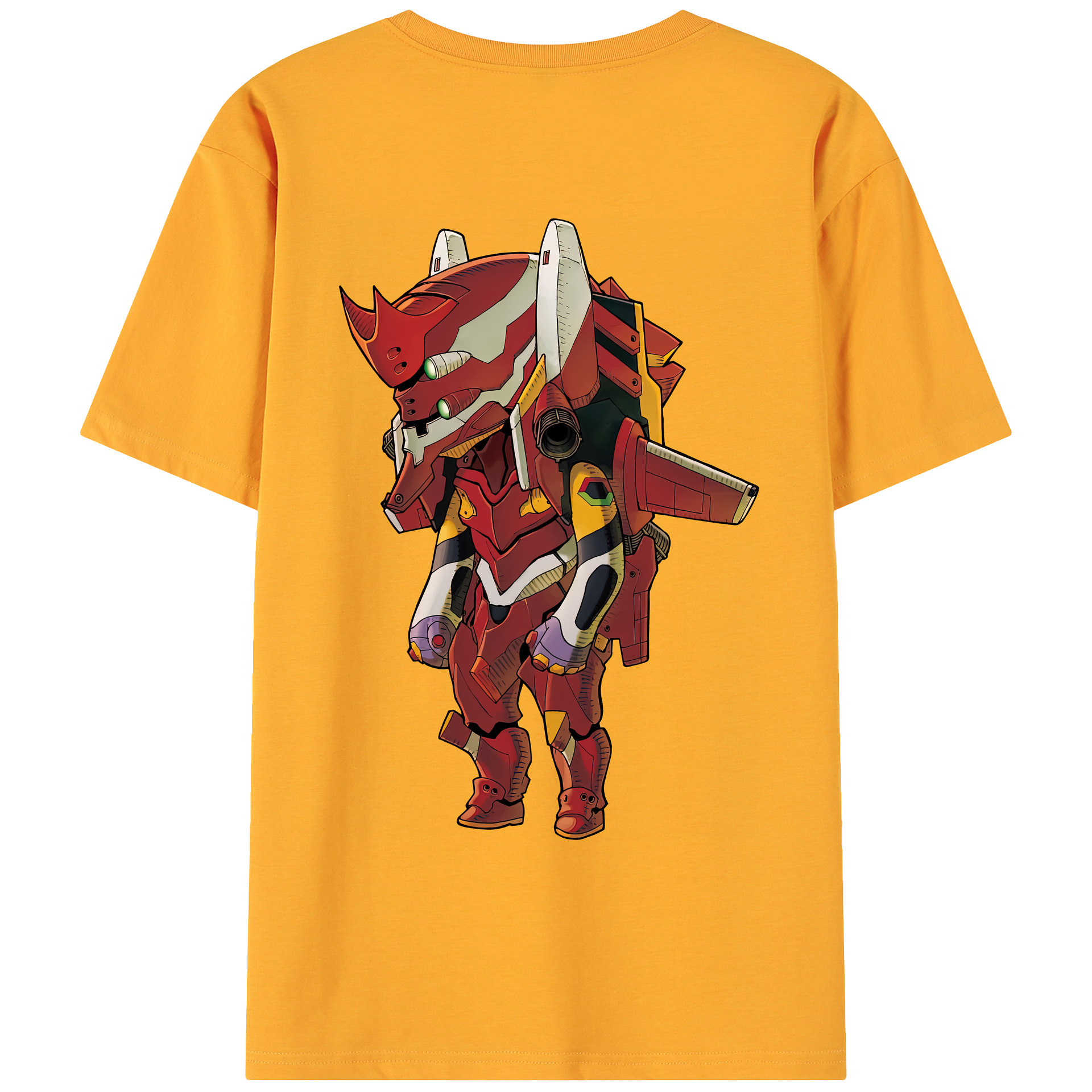 （画像用） EVA 新世紀エヴァンゲリオン 綿100％ メンズ半袖Tシャツ（バックプリント） 通気性