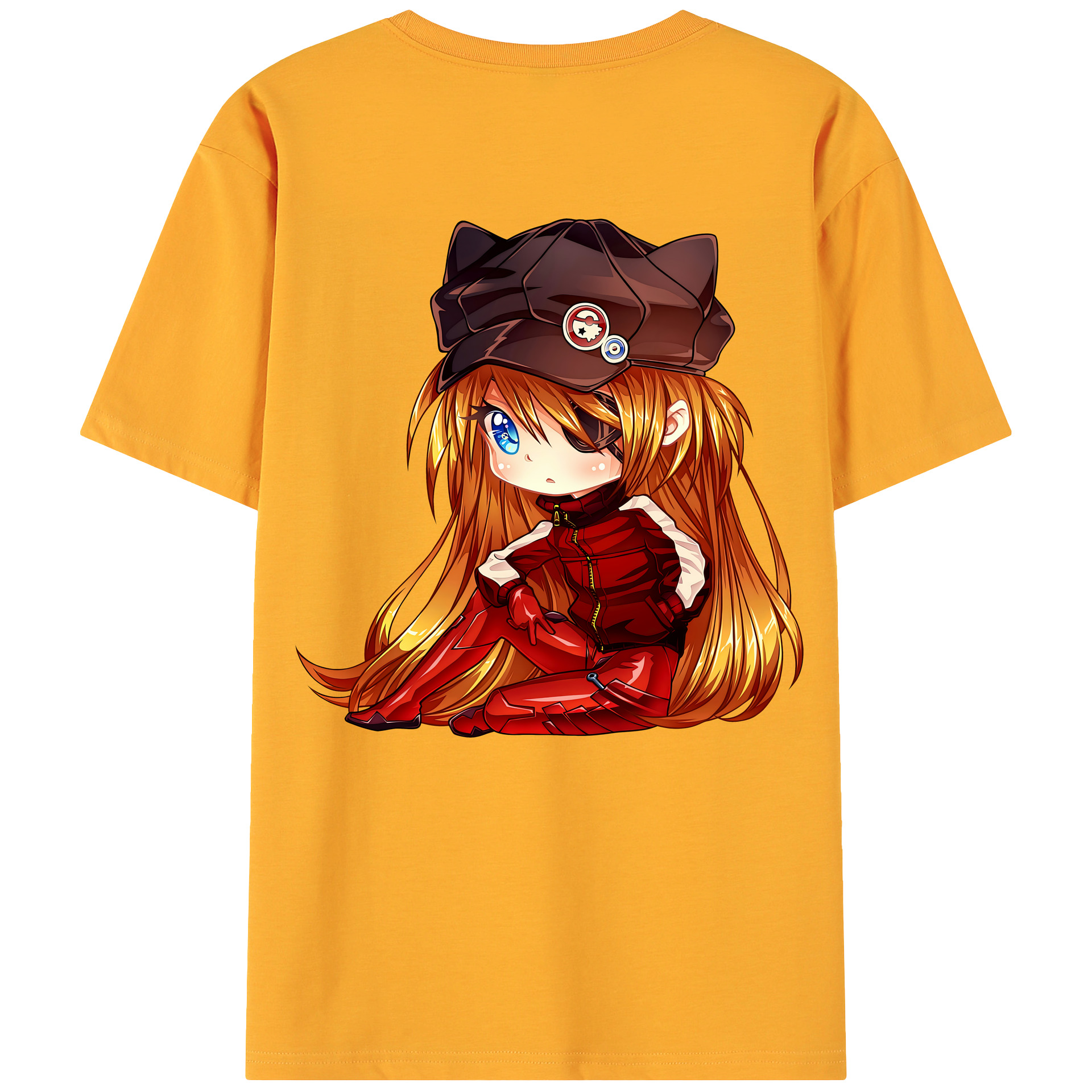 （画像用） EVA 新世紀エヴァンゲリオン 綿100％ メンズ半袖Tシャツ（バックプリント） 通気性