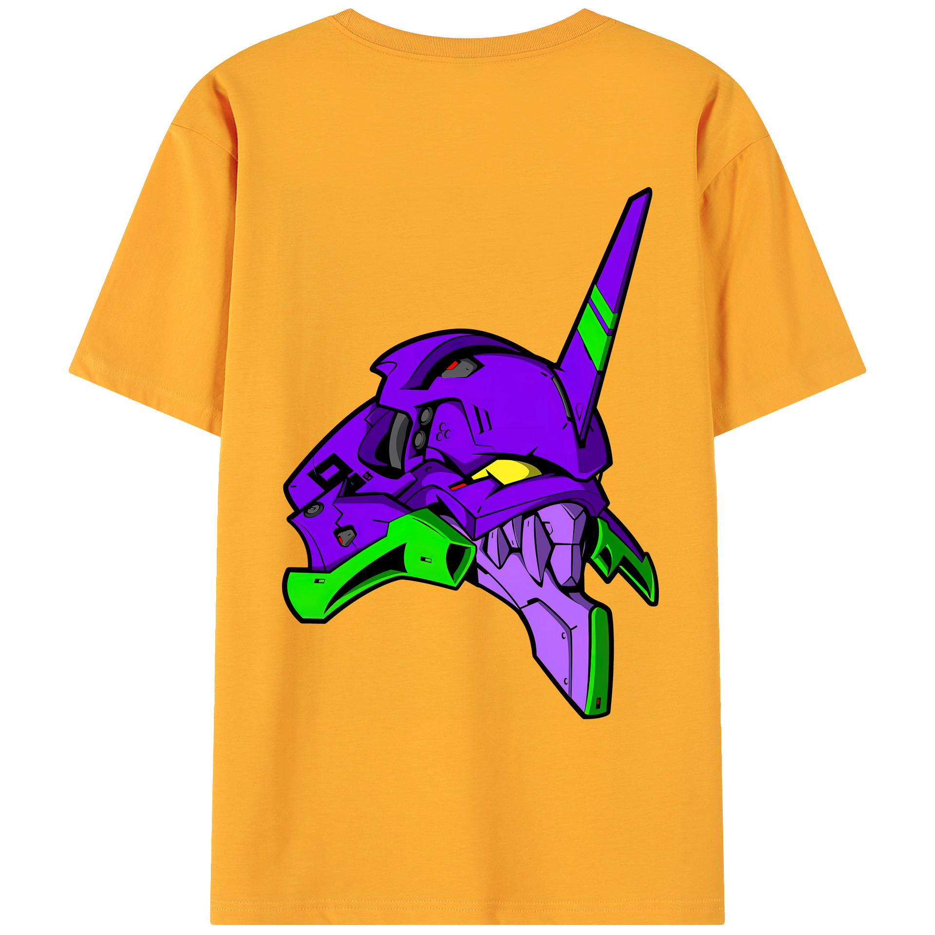 （画像用） EVA 新世紀エヴァンゲリオン 綿100％ メンズ半袖Tシャツ（バックプリント） 通気性