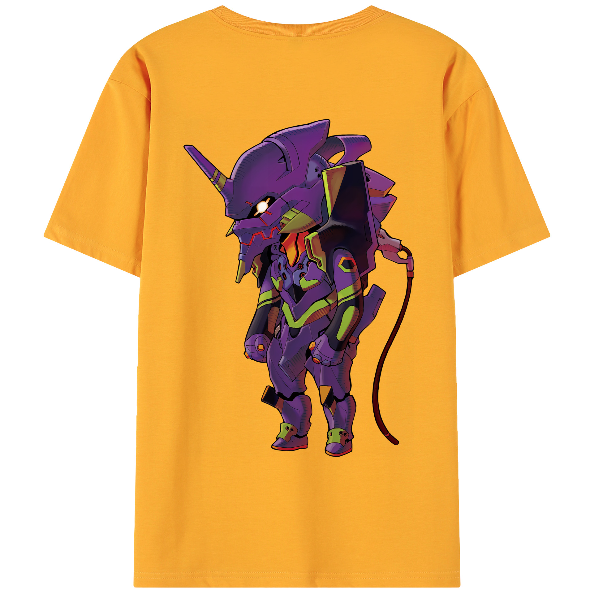 （画像用） EVA 新世紀エヴァンゲリオン 綿100％ メンズ半袖Tシャツ（バックプリント） 通気性