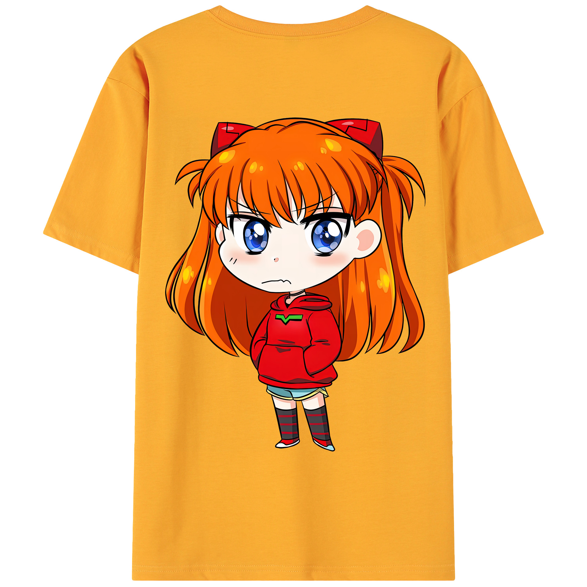 （画像用） EVA 新世紀エヴァンゲリオン 綿100％ メンズ半袖Tシャツ（バックプリント） 通気性