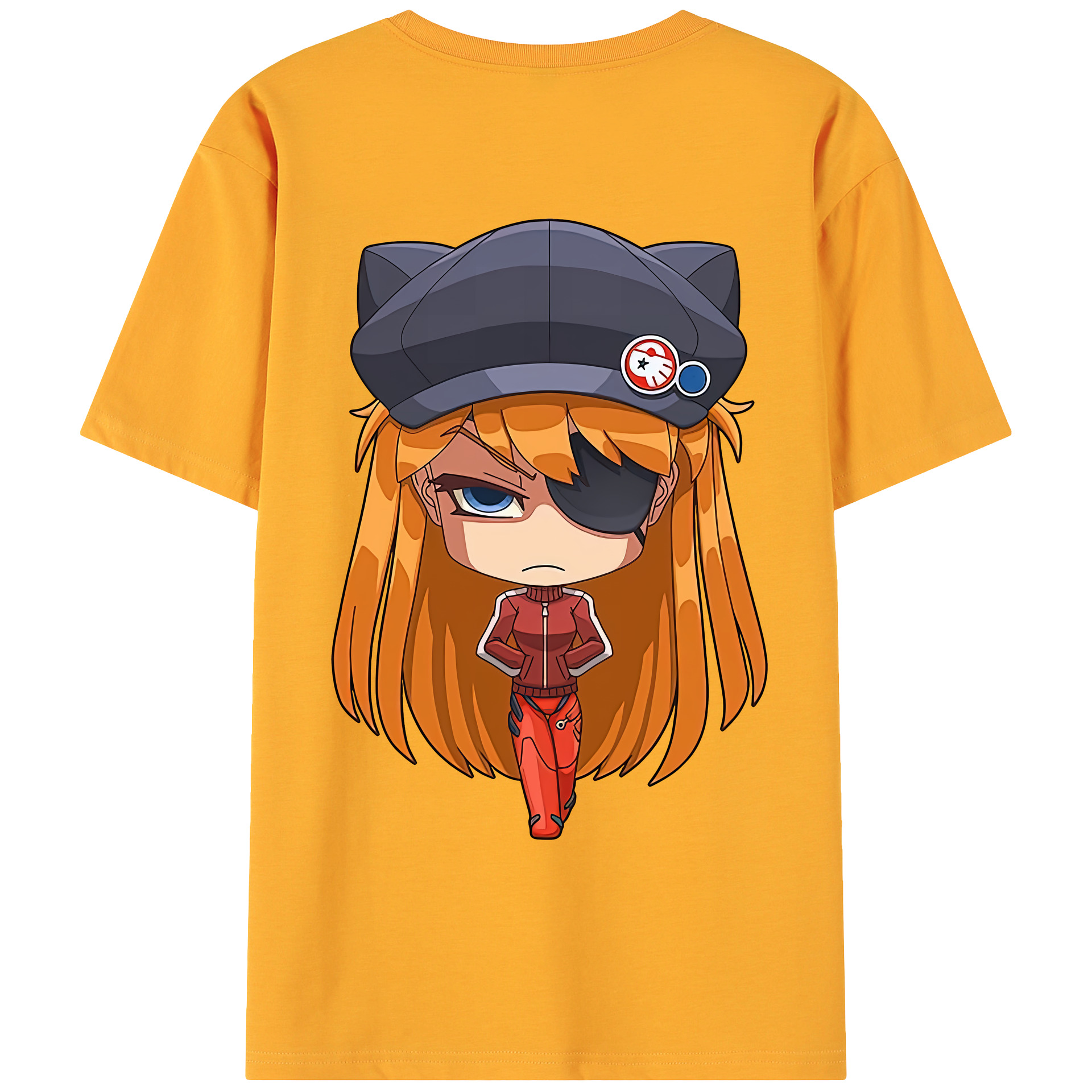 （画像用） EVA 新世紀エヴァンゲリオン 綿100％ メンズ半袖Tシャツ（バックプリント） 通気性