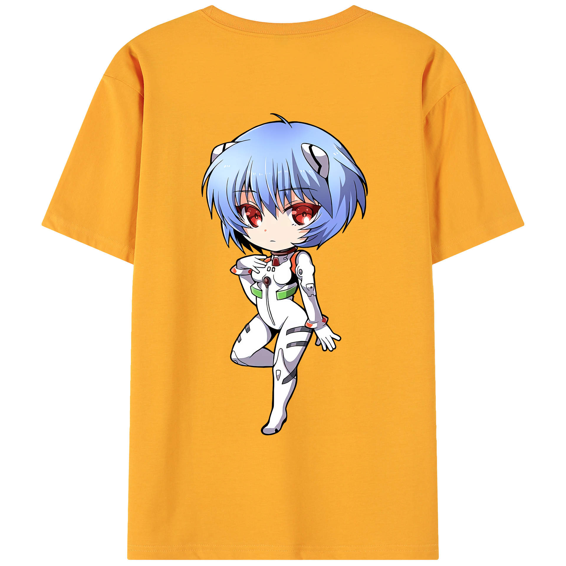 （画像用） EVA 新世紀エヴァンゲリオン 綿100％ メンズ半袖Tシャツ（バックプリント） 通気性