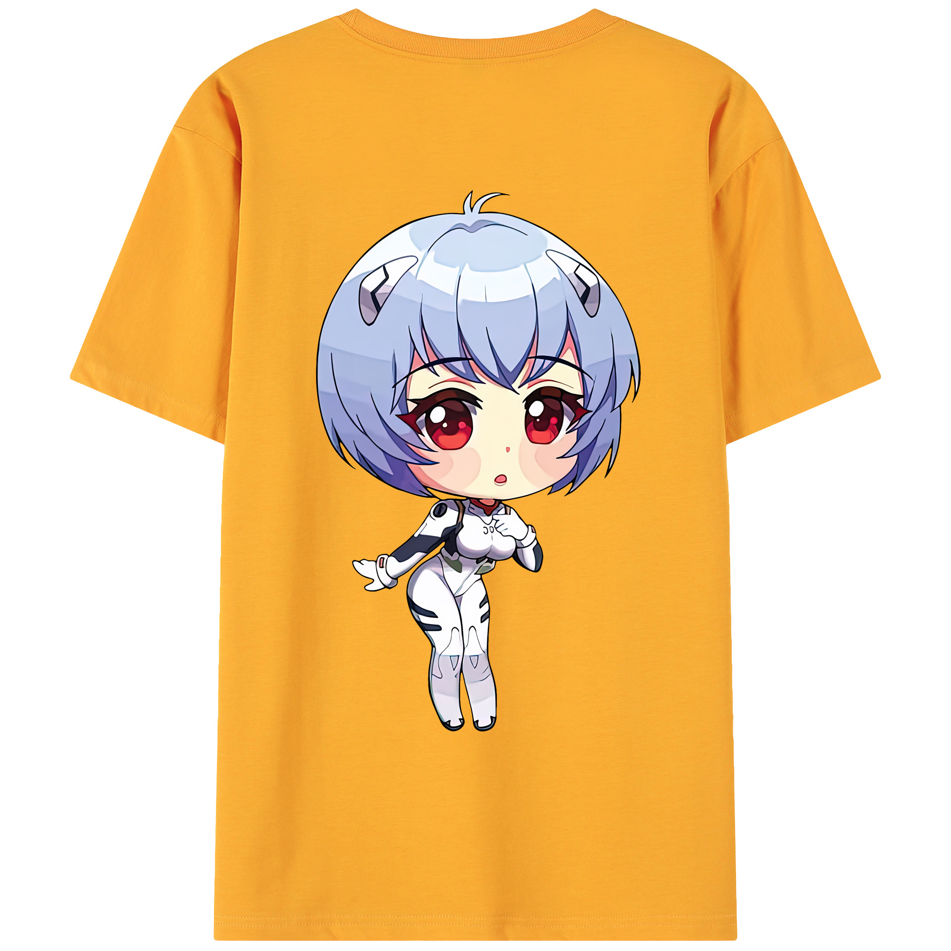 （画像用） EVA 新世紀エヴァンゲリオン 綿100％ メンズ半袖Tシャツ（バックプリント） 通気性