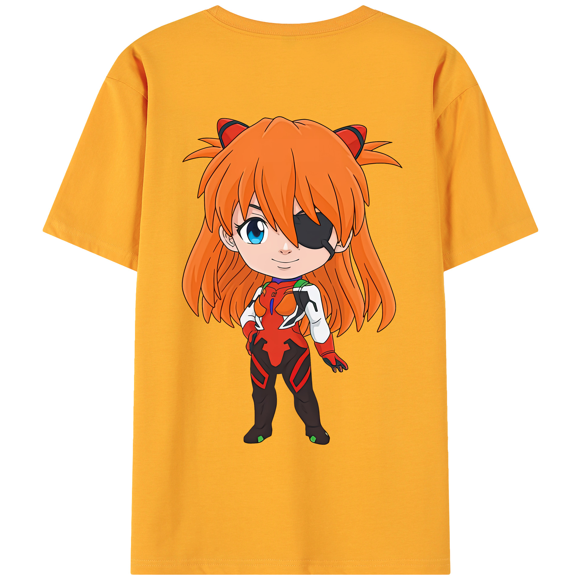 （画像用） EVA 新世紀エヴァンゲリオン 綿100％ メンズ半袖Tシャツ（バックプリント） 通気性