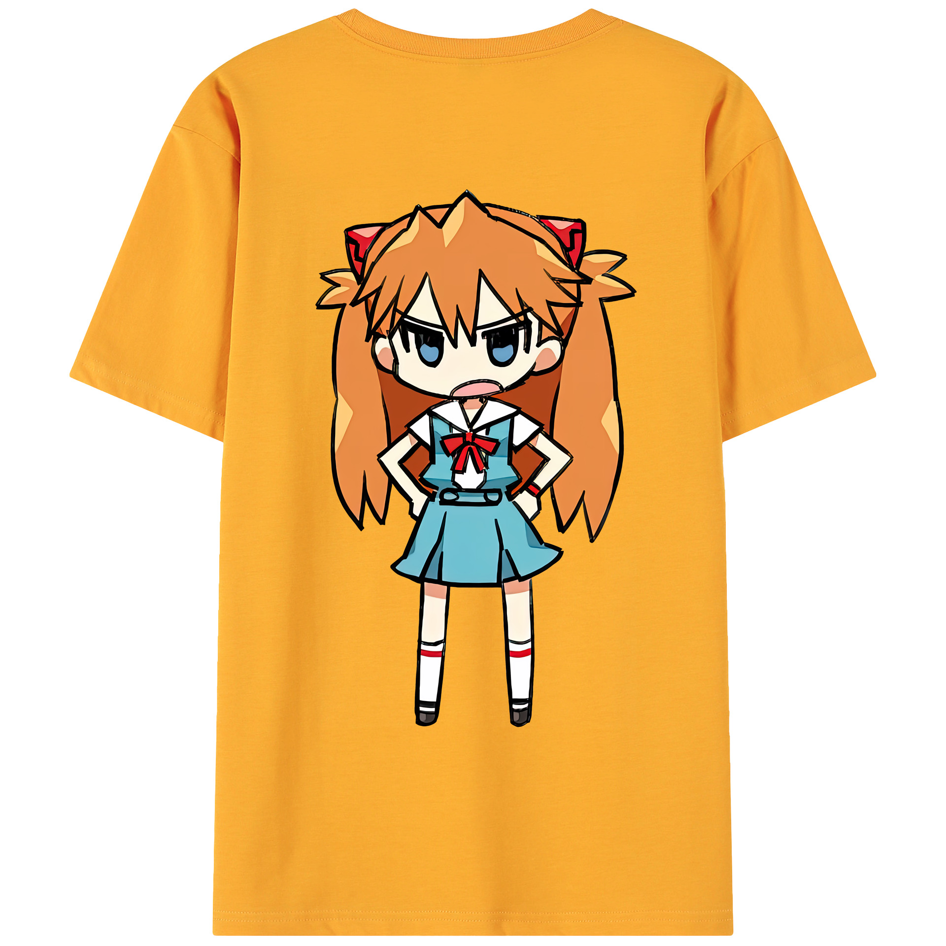 （画像用） EVA 新世紀エヴァンゲリオン 綿100％ メンズ半袖Tシャツ（バックプリント） 通気性