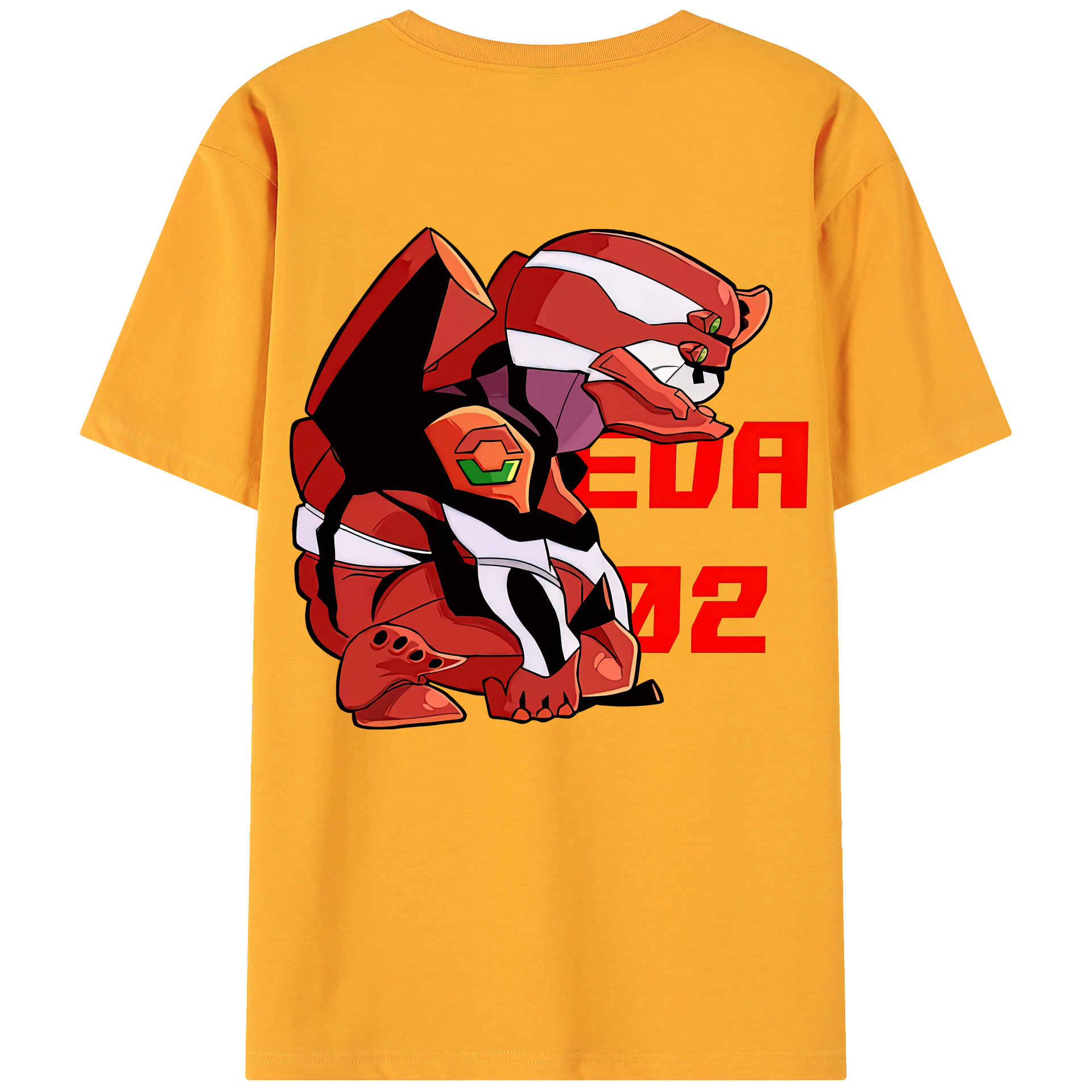 （画像用） EVA 新世紀エヴァンゲリオン 綿100％ メンズ半袖Tシャツ（バックプリント） 通気性