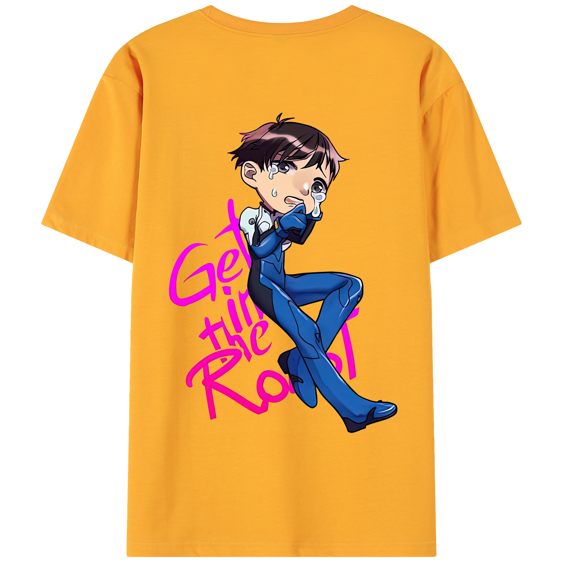 （画像用） EVA 新世紀エヴァンゲリオン 綿100％ メンズ半袖Tシャツ（バックプリント） 通気性