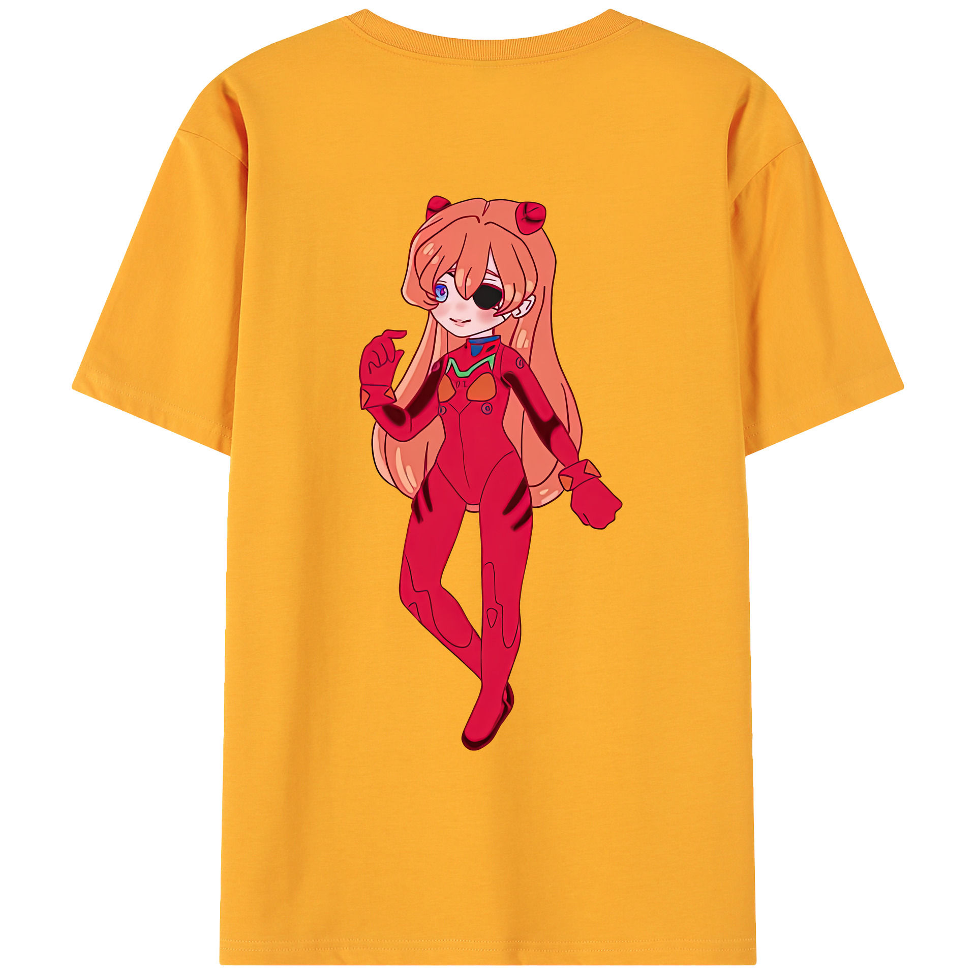 （画像用） EVA 新世紀エヴァンゲリオン 綿100％ メンズ半袖Tシャツ（バックプリント） 通気性